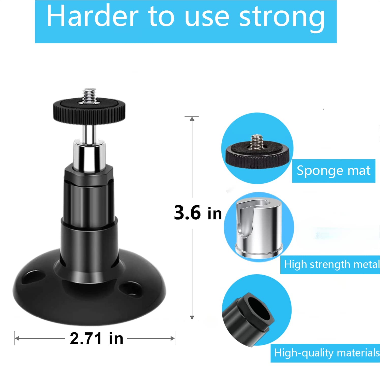 2 Pack Adjustable Security Wall Mount For Ring Camera&Stick Up Cam Battery,Indoor Outdoor Mount Bracket For Arlo Hd/2/3/4,Ceilin