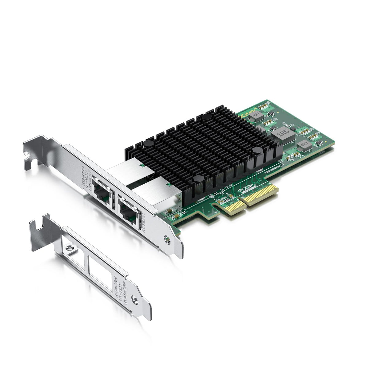 10Gb Pci E Nic Network Card, Dual Copper Rj45 Port, With Intel X550 At2 Controller, Pci Express Ethernet Lan Adapter Support Win