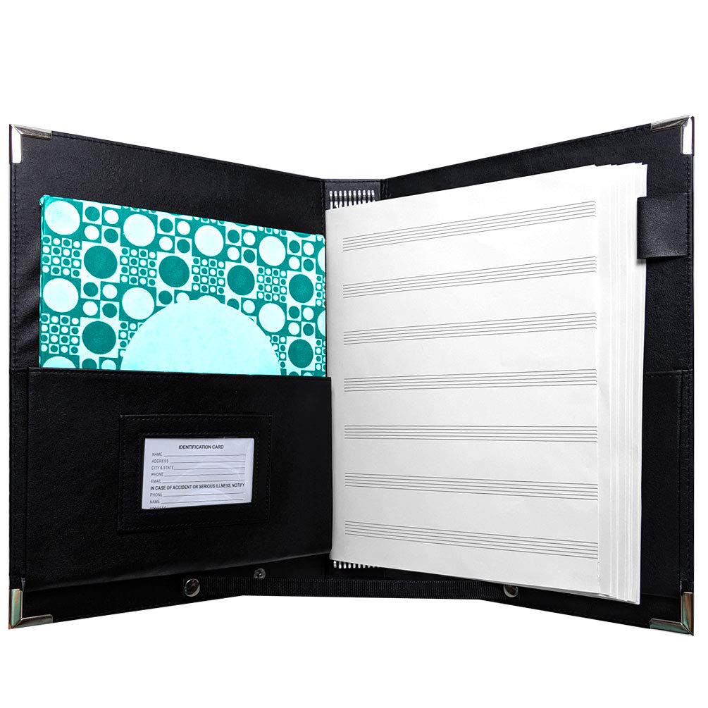 Msp Professional (9.5'' X 12'') Elastic Music/Choral Folder W/Handle & Detachable Strap + Bonus Set Of Stray  Msp200 (Music Fold