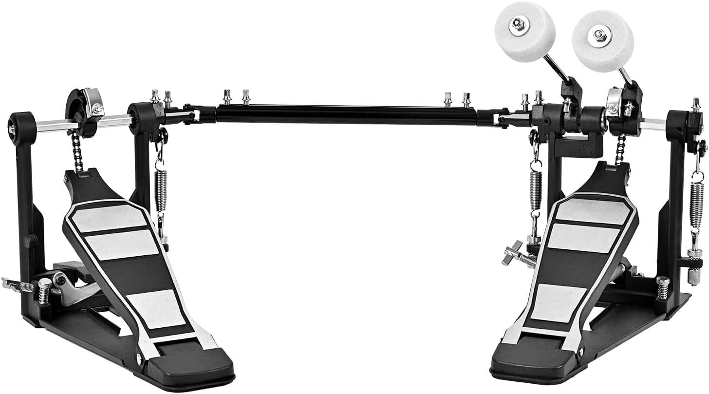 Tipatyard Double Bass Drum Pedals Double Drum Pedal for Drum Set Kit and Electronic Drums | Single Chain