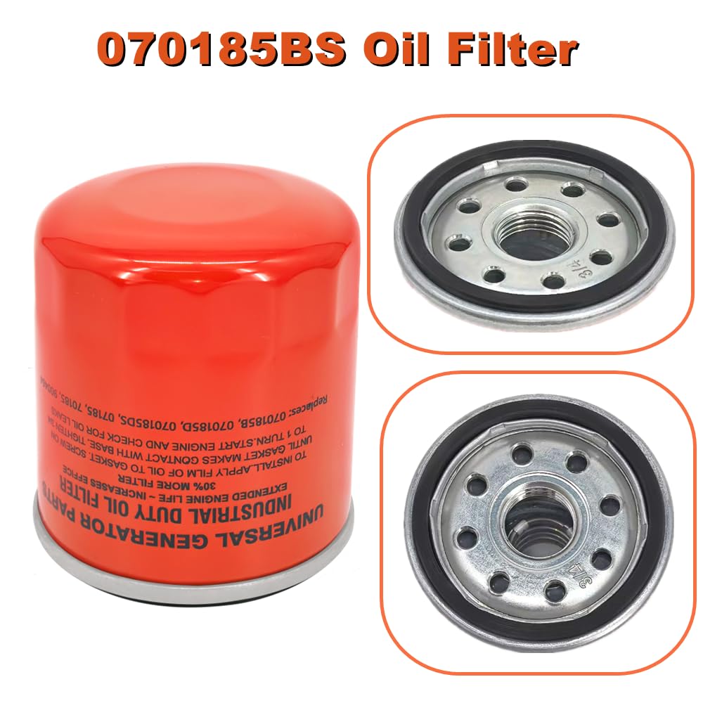 Gewxgzo 75Mm 070185Bs Oil Filter Replaces Ge-Nerac 070185B 070185D 070185Ds 070185 70185 Generators (2)