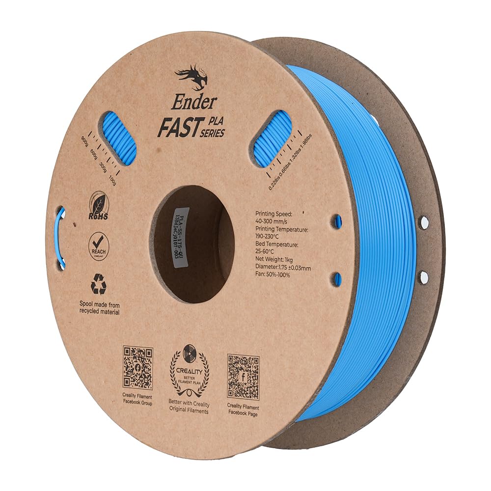 Creality Rapid PLA Filament for Ender3 V3 KE SE K1C, 3D Printer Filament 1.75mm High Speed 300mm/s Ender Fast PLA Filament, Dime