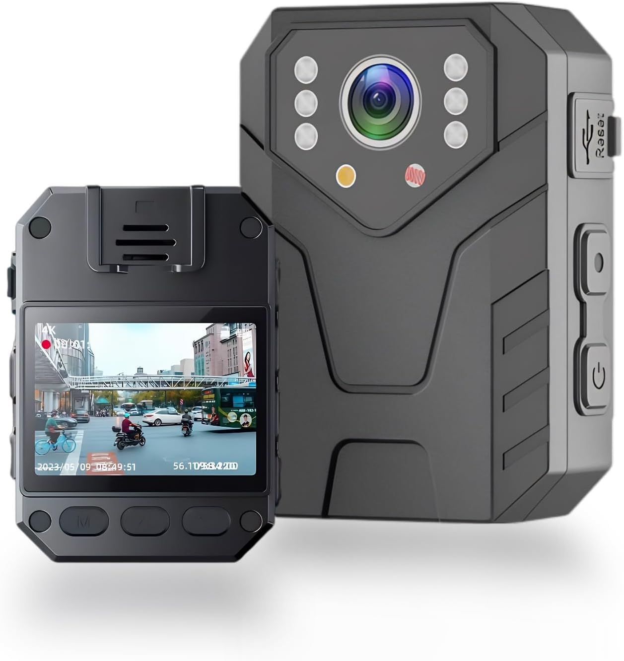 Yoidesu Mini Body Camera With Audio And Video Recording, 4K Body Worn Cam With 180� Rotating Lens, Police Body Cam Wearable Security Cam Hidden Camera For Law Enforcement Guard (Us)