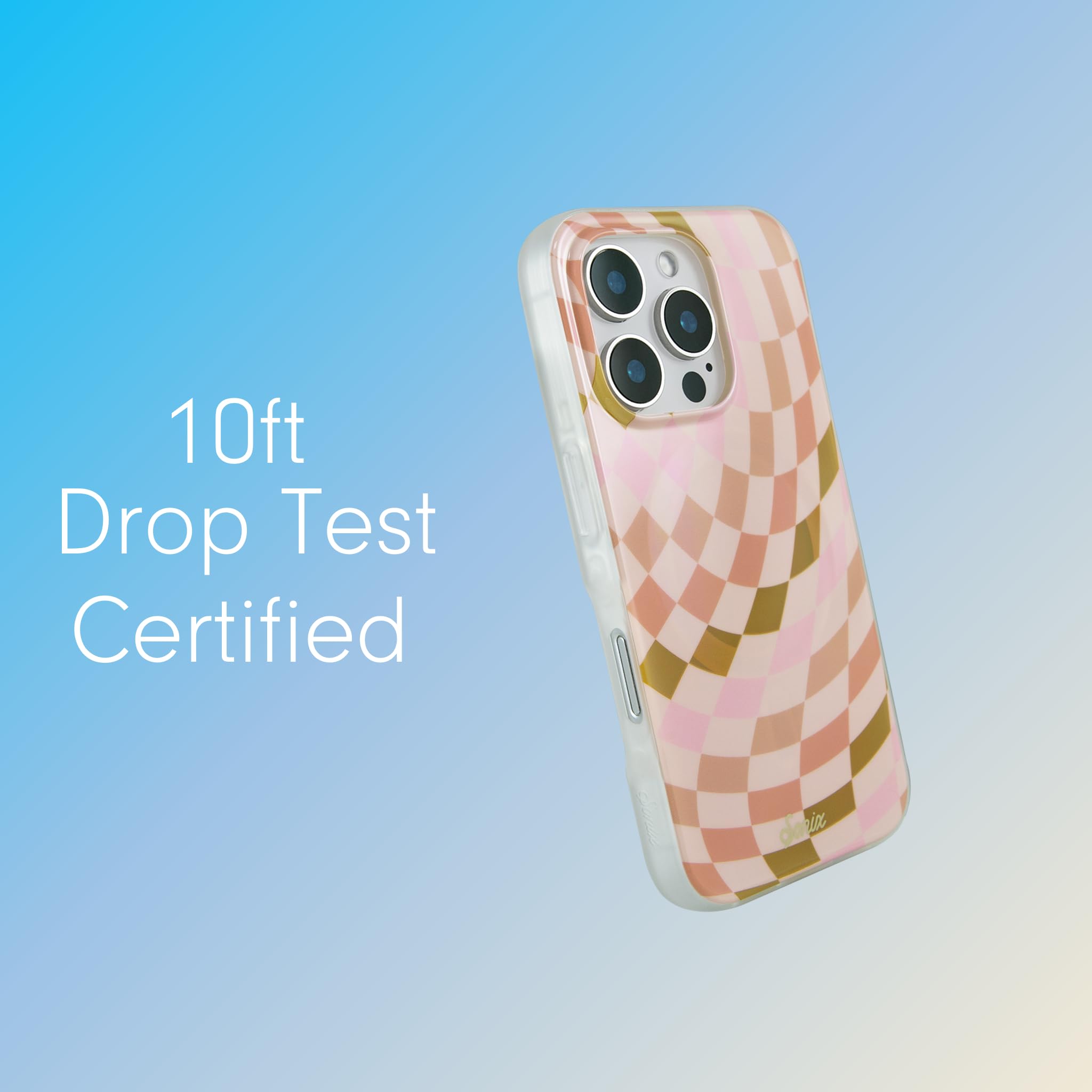 Sonix Case For Iphone 16 Pro | Compatible With Magsafe | 10Ft Drop Tested | Checkered Neutrals