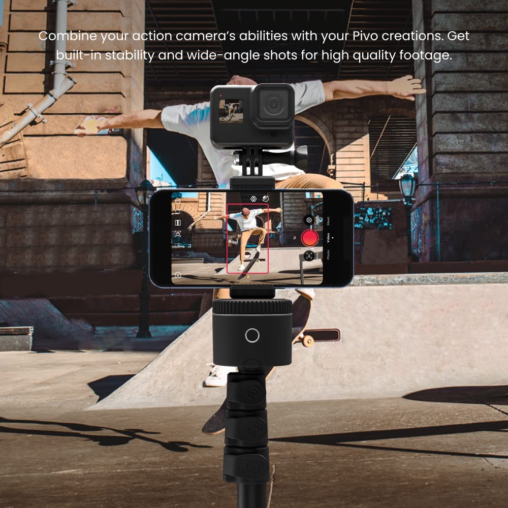 Pivo Action Mount Lightweight Smartphone Holder Stand With Universal Clamp Adapter  Inch Thread For Gopro And Action Or Mirrorle