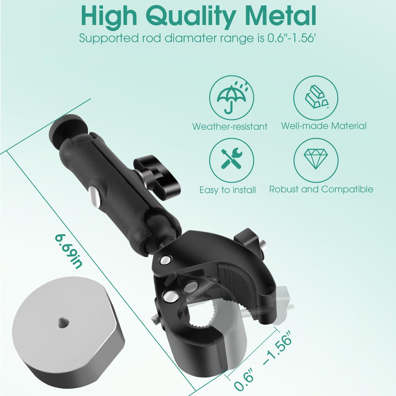 Starlink Mini Bracket, Multi-Function Rv Pole Clamp Bracket, Compatible With Original Tube Adapter Adjustable Clamp For Rv/Pole/