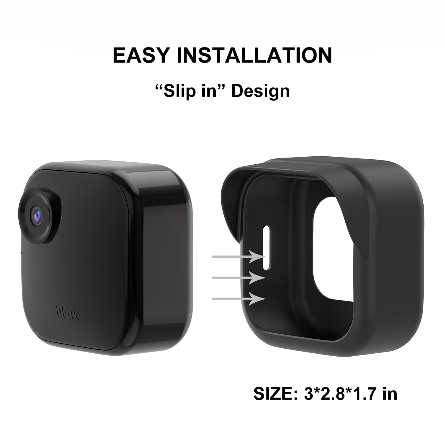 Silicone Case Cover For All New Blink Outdoor 4 (4Th Gen)   Weatherproof Protective Skin Cover With Hat Brim For All New Blink O