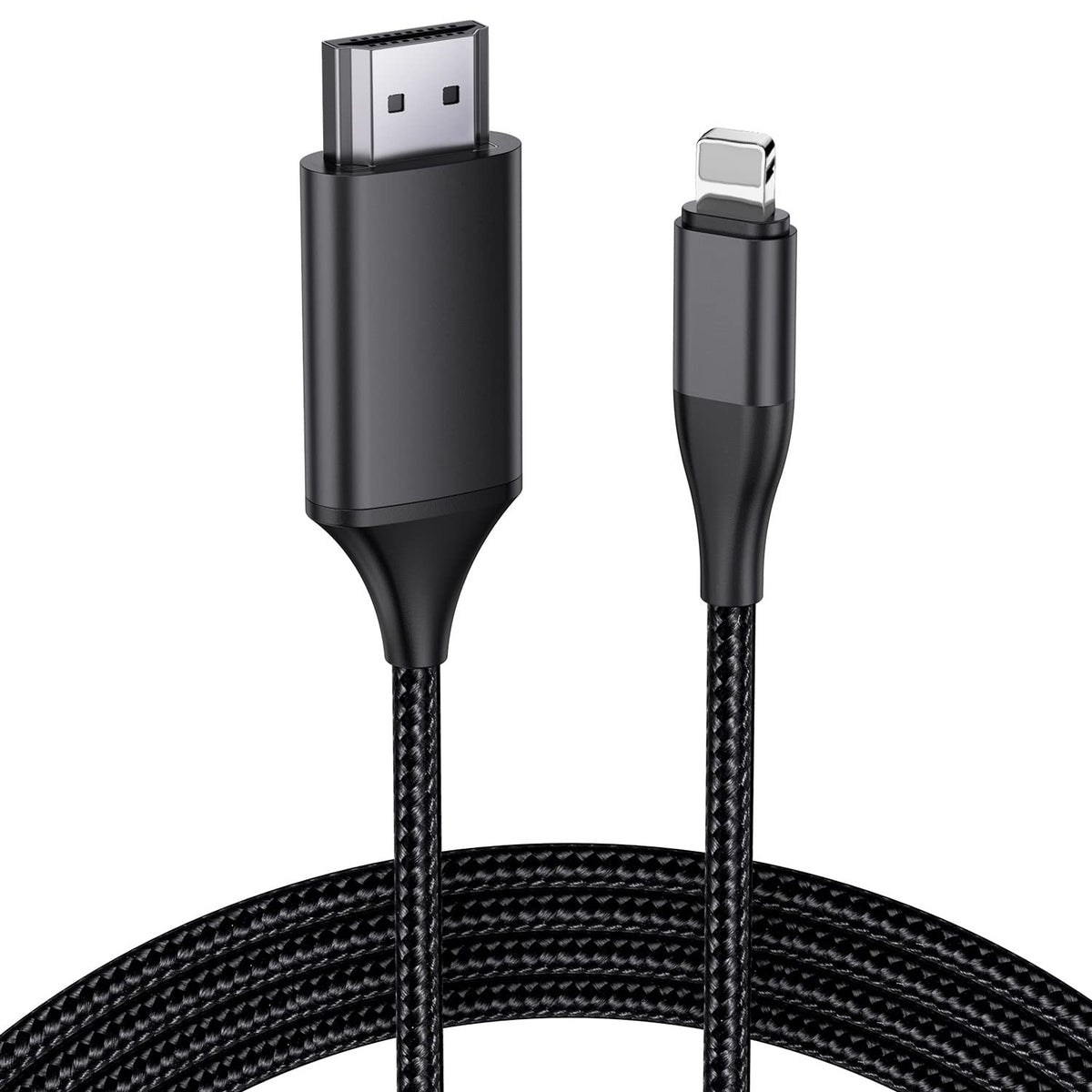 Juconu Hdmi Cable For Iphone, Upgraded 1080P Hdtv Hdmi Cable Adapter Connector, Digital Av Video Sync Screen Compatible Converte