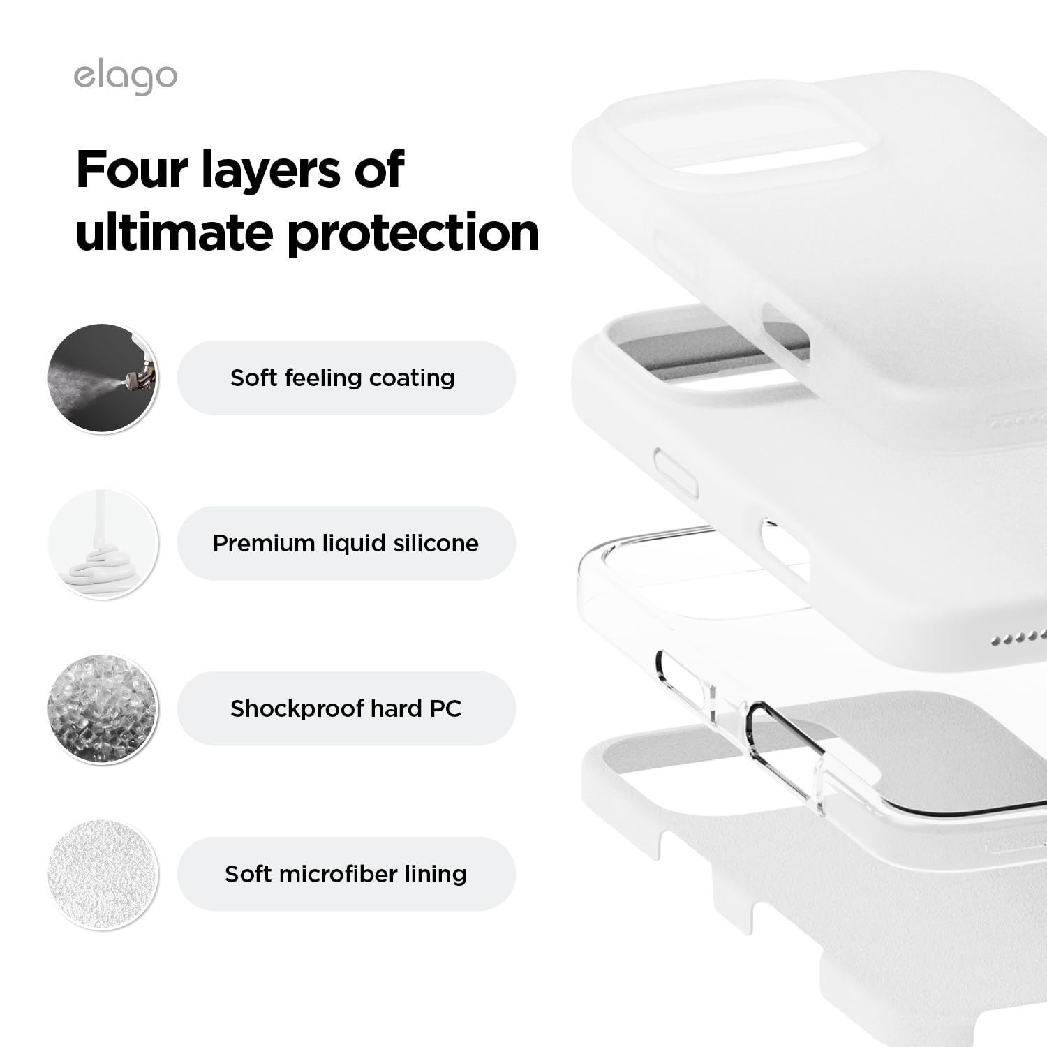 Elago Compatible With Iphone 16 Pro Max Case, Premium Liquid Silicone Case, Full Body Protective Cover, Shockproof, Slim Phone C