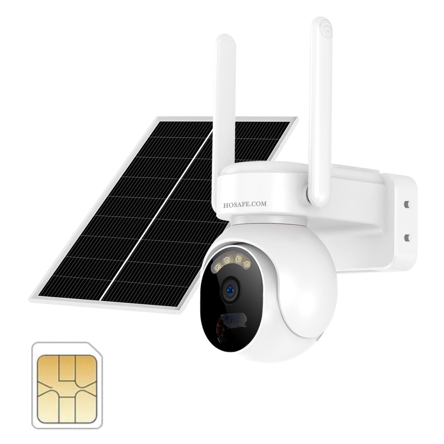 4G Lte Cellular Security Camera Wireless Outdoor, Solar Battery Powered Surveillance Camera For Home Security, 360 Live View, 2 