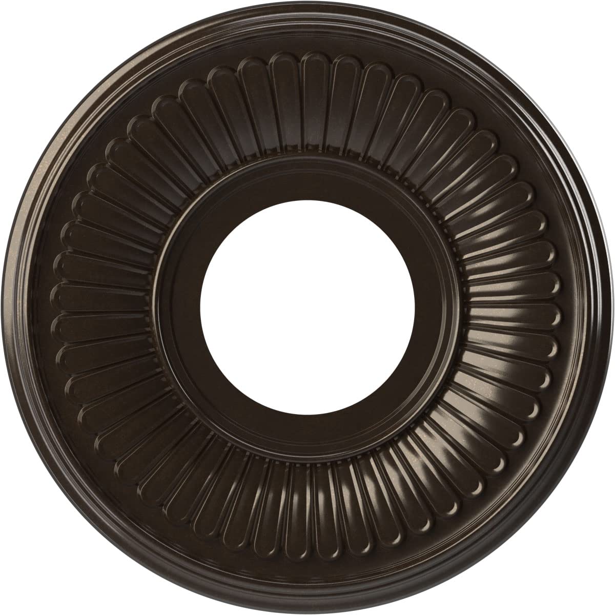 Ekena Millwork CMP10BEERU Berkshire Thermoformed PVC Ceiling Medallion (Fits Canopies up to 4 1/2), 10OD x 3 1/2ID x 3/4P, Unive