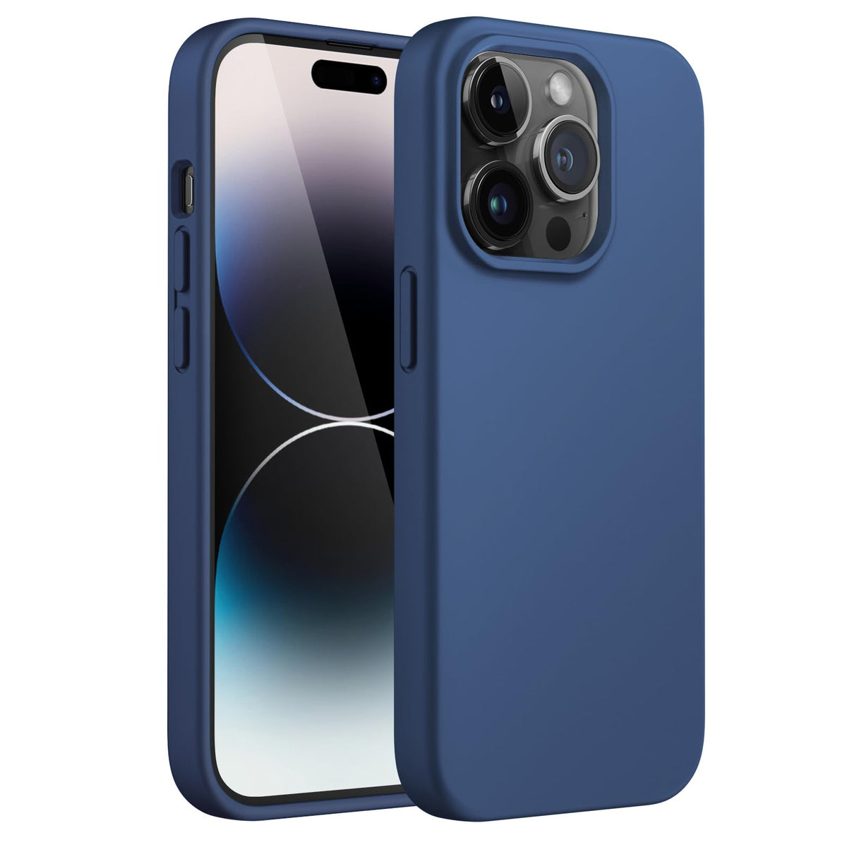 Jetech Silicone Case For Iphone 14 Pro 6.1 Inch, Silky Soft Touch Full Body Protective Phone Case, Shockproof Cover With Microfi