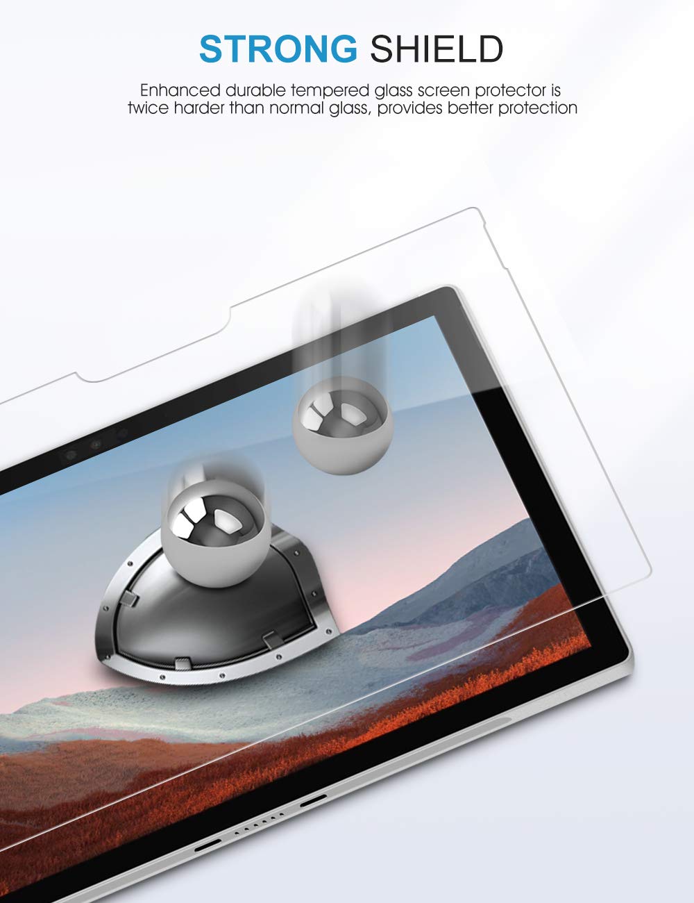 [2 Pack] Sparin Screen Protector For Surface Pro 7 Plus/Surface Pro 7 / Surface Pro 6 / Surface Pro (5Th Gen) / Surface Pro 4, T