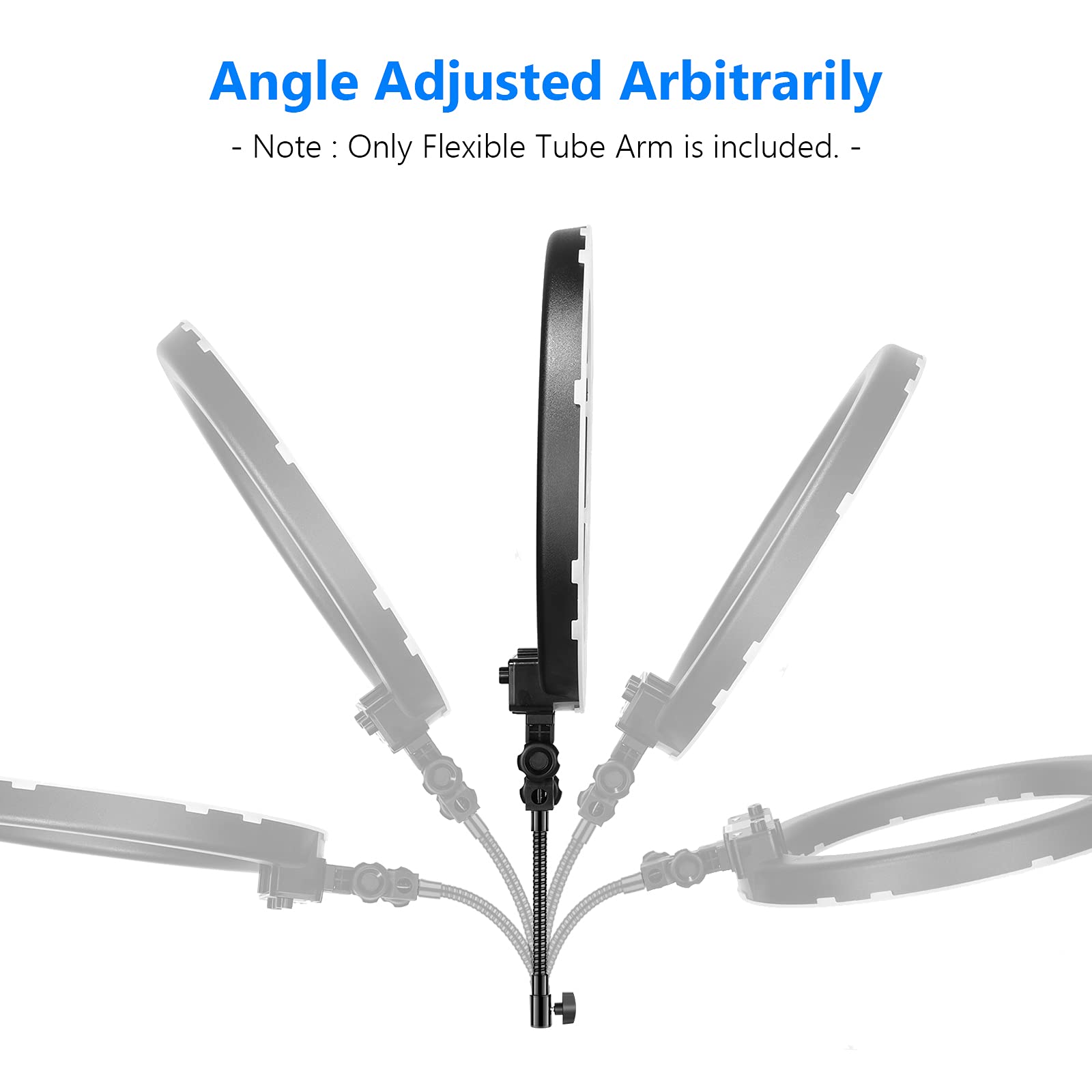 Neewer 10''/25Cm Metal Flexible Tube Arm For Led Video Lights,Ring Flash Light And Other Photography Accessories With 1/4'' Scre