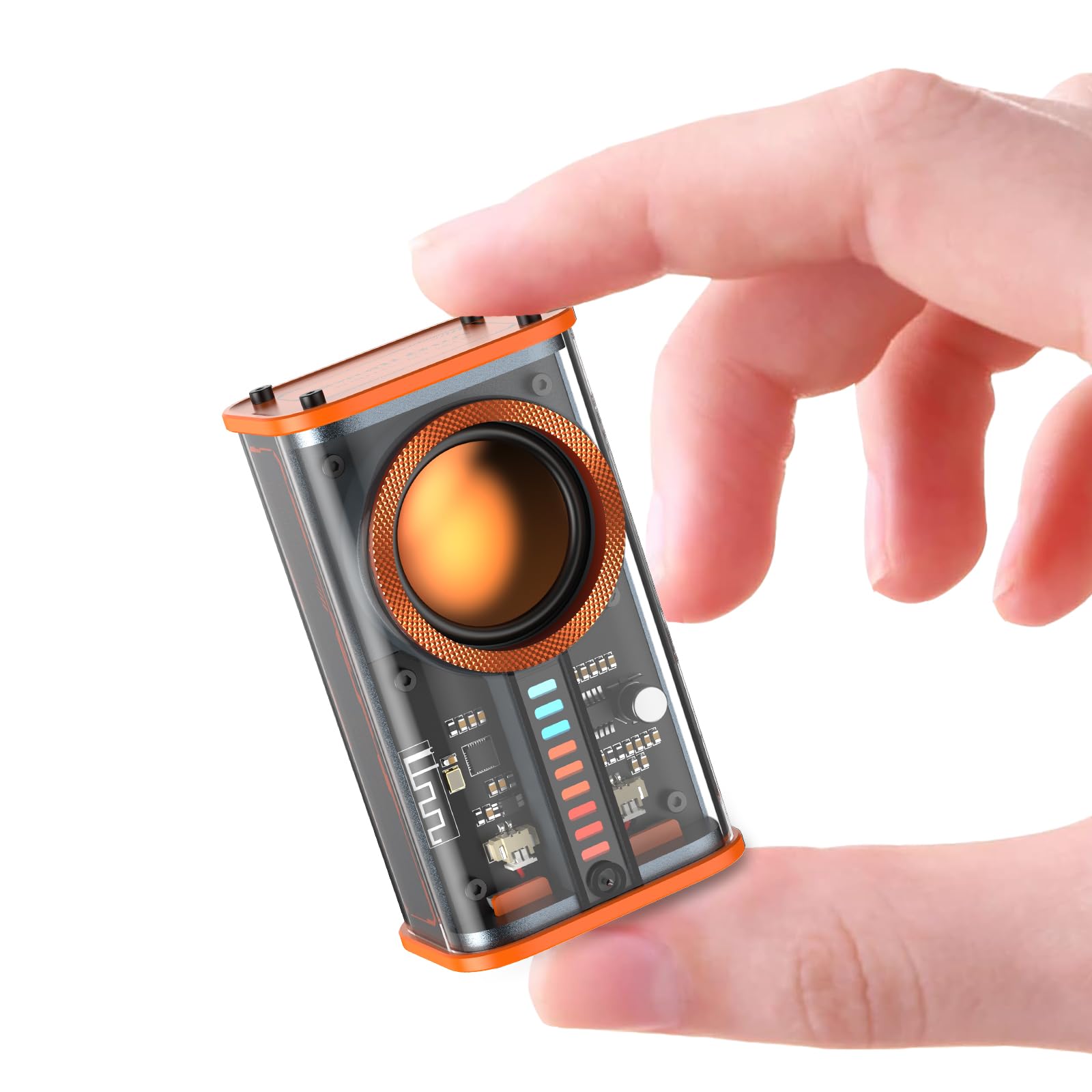 Bszhi Transparent Wireless Bluetooth Speaker Portable Mini Speaker With Led Colorful Lights Stereo Sound Tws Small Speakers For 