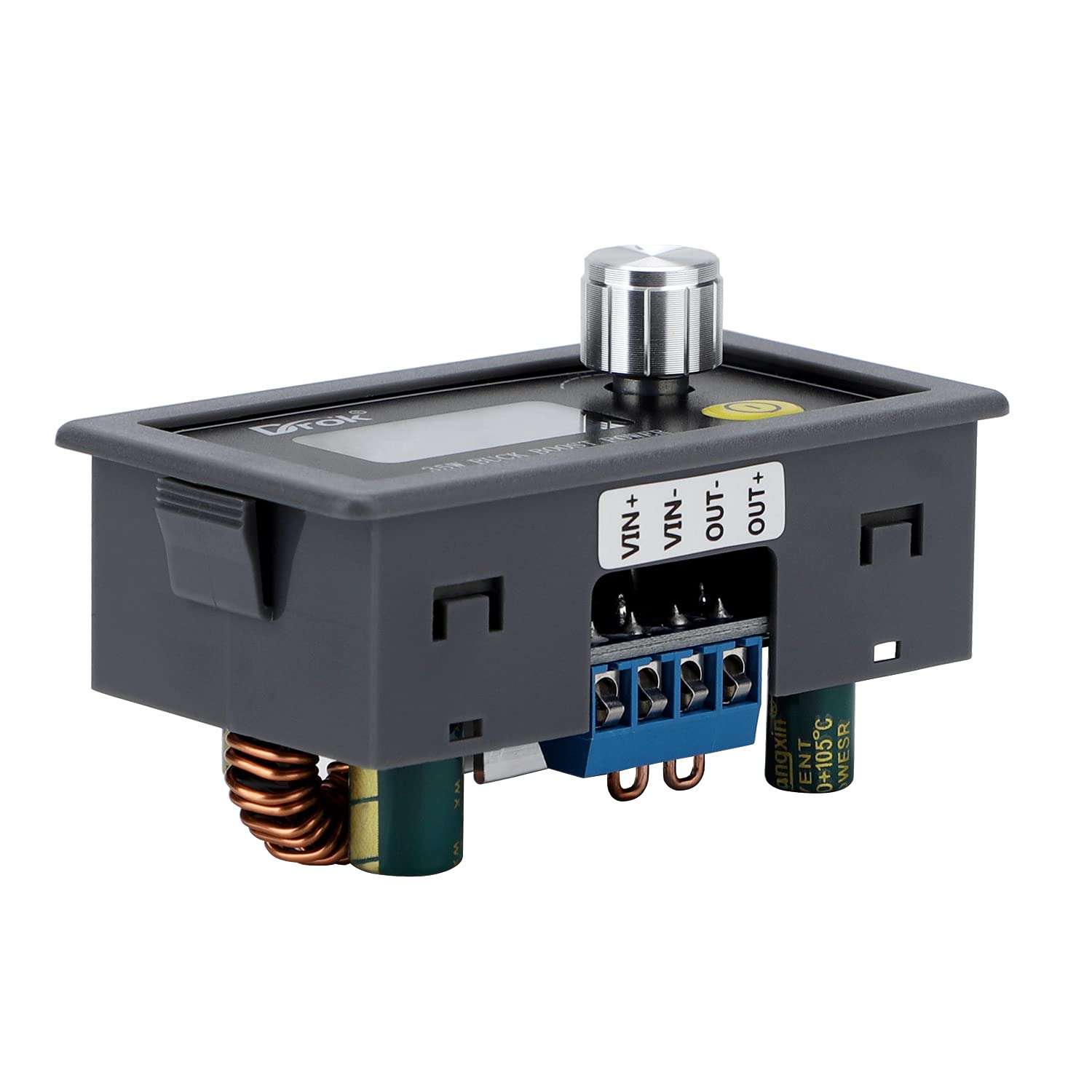 DROK DC Buck Boost Converter 5V-30V, Digital Control Power Supply with LCD Display, Voltage Regulator for Golf Cart, 35W