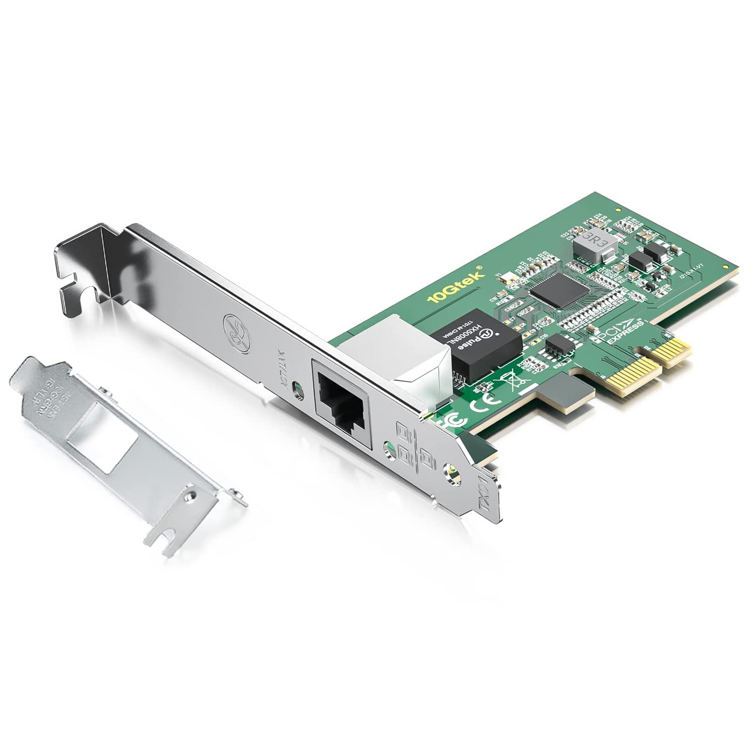 H!Fiber Gigabit Pcie Nic With Intel I210 Chip, 1Gb Network Card Compare To Intel I210 T1 Nic, Single Rj45 Port, Pci Express 2.1 X1, Ethernet Card With Low Profile For Windows/Windows Server/Linux