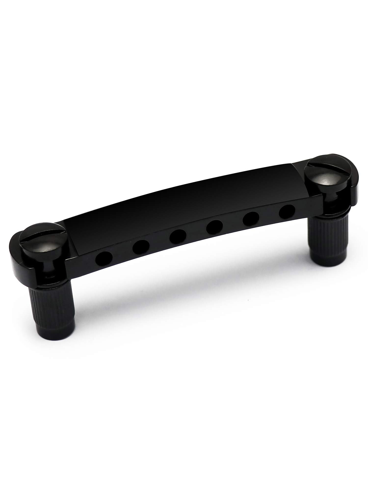 Metallor Tune O Matic Style Guitar Stop Bar Tailpiece For Lp Les Paul Sg Style Electric Guitar Parts Replacement. (Black)