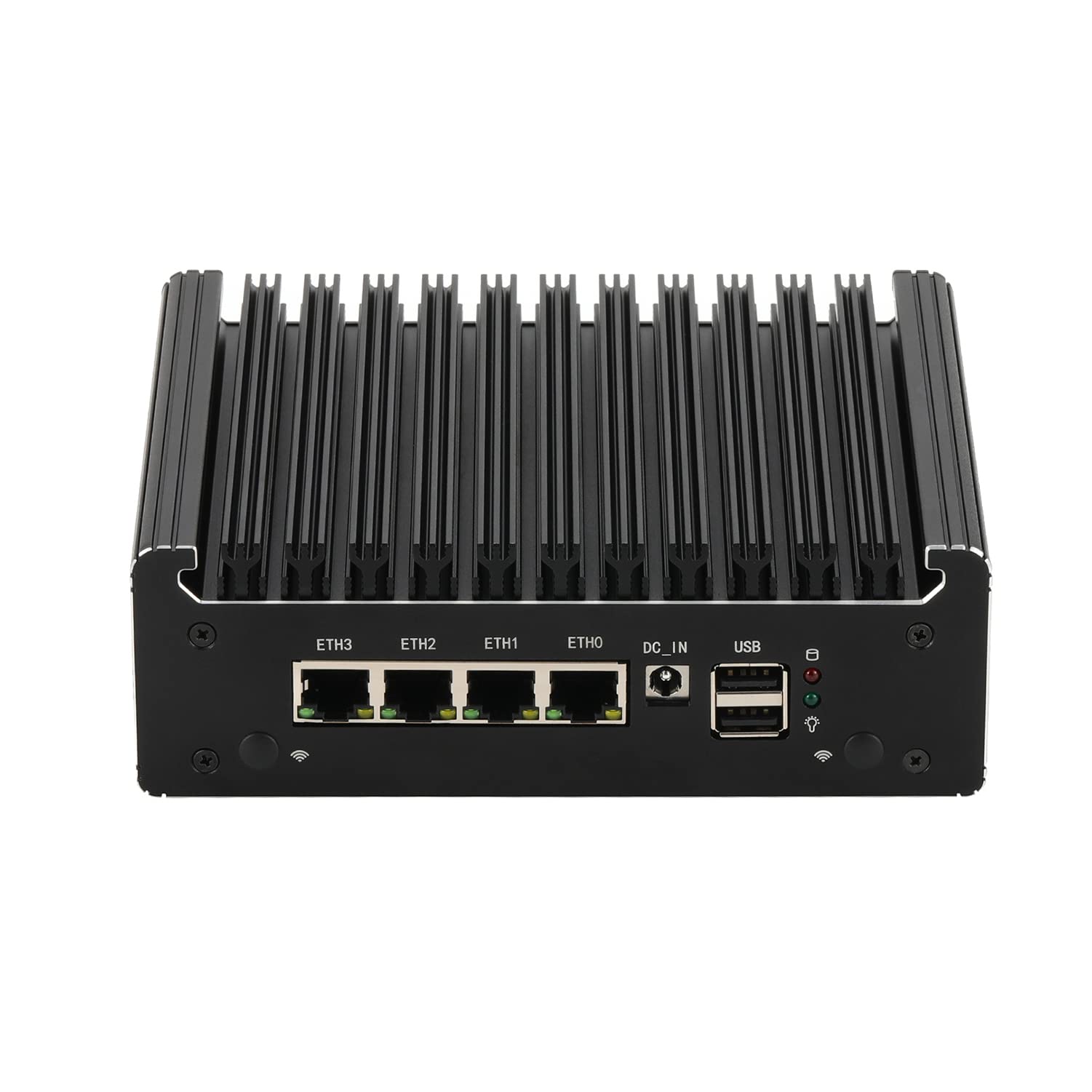 Hunsn Micro Firewall Appliance, Mini Pc, Opnsense, Vpn, Router Pc, Intel Celeron N4505, Rs41, Aes Ni, 4 X 2.5Gbe I225 B3, Console, Type C, Hdmi, Dp, Sim Slot, 4G Ram, 32G Ssd