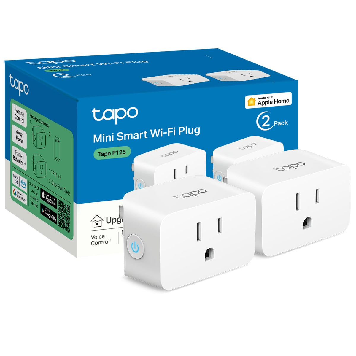 Tp-Link Tapo Apple Homekit Smart Plug Mini, Compact Design, 15A/1800W Max, Super Easy Setup, Works With Siri, Alexa & Google Hom