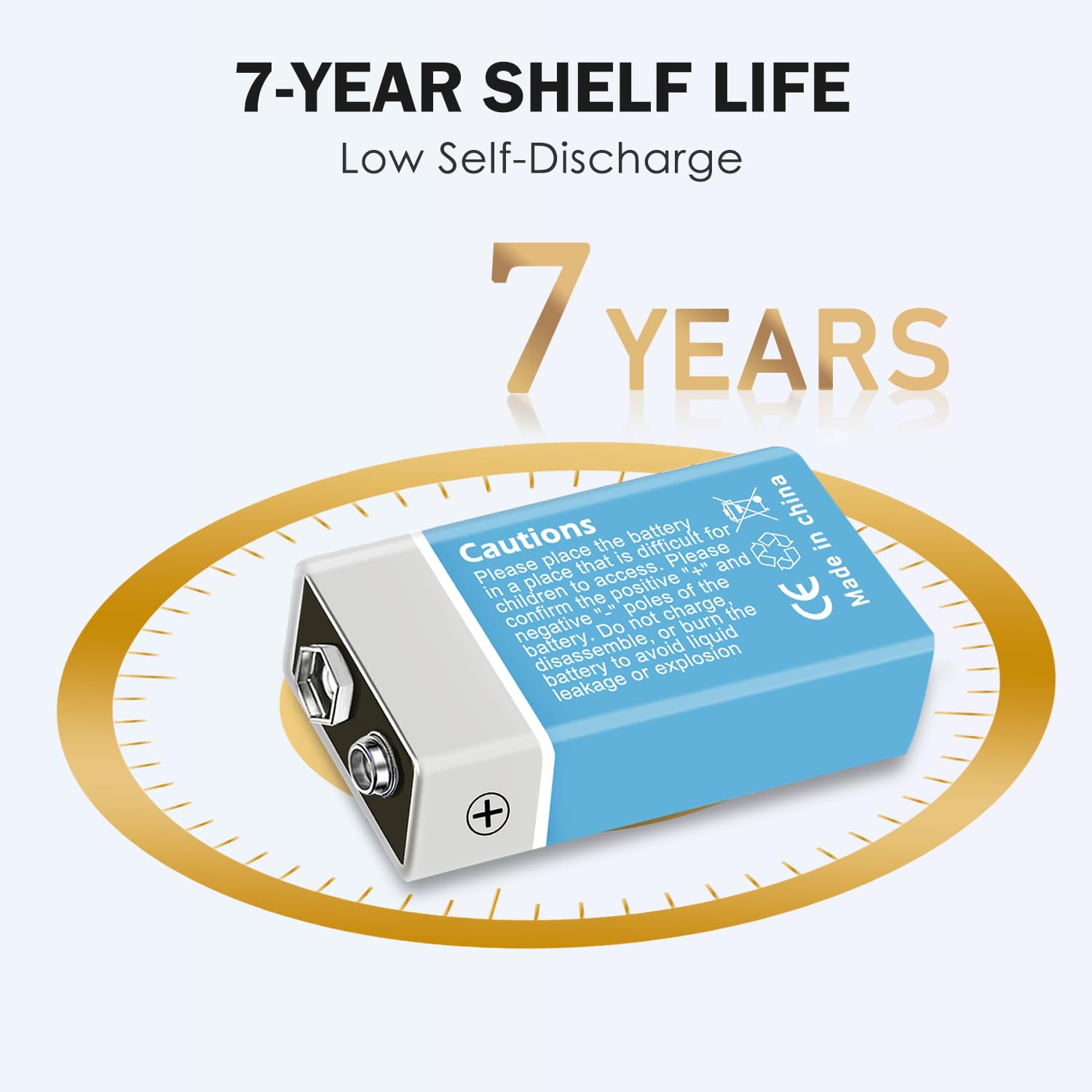 Ykm 9V Batteries Long Lasting 9 Volt Battery For Smoke Detector Guitar Garage Door Opener Smoke Alarm Walkie Talkie Transistor R