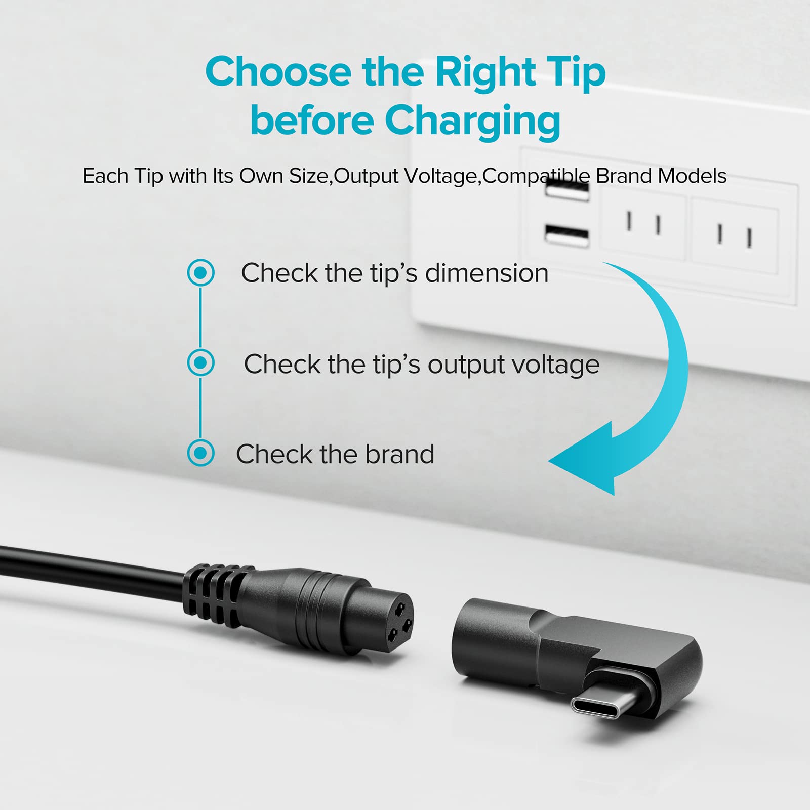 Powseed 90W Universal Laptop Charger Usb C For Lenovo Macbook Hp Dell Asus Acer Toshiba Samsung Sony Gateway Chromebook 12V 18.5V 19V 19.5V 20V Computer Power Cord Supply Ac Adapter With 16 Tips