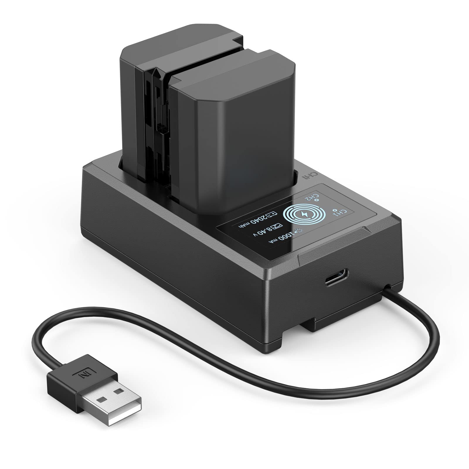 SMALLRIG Replacement Camera Battery Charger Set for NP-FZ100 A7 IV, A7R V, A7S III, Double Slot Battery Charger for Sony A7R IV,