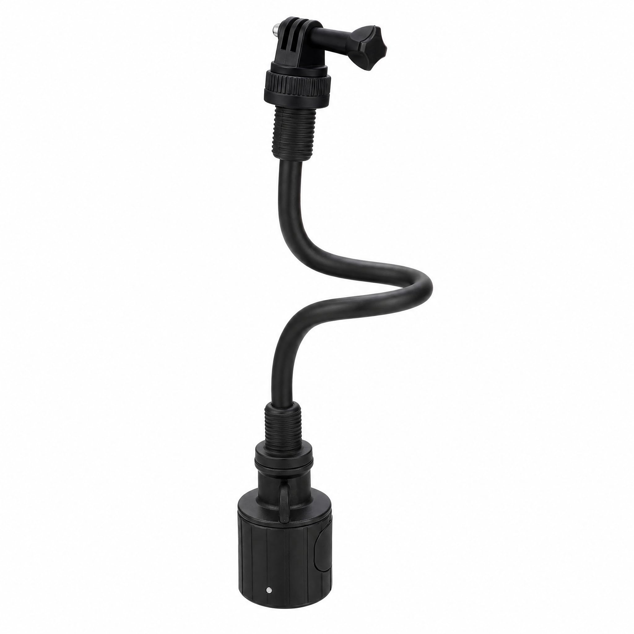 METER STAR Kayak Camera Mount, 360 Degree Flexible 12 Inch Shaft with 1/4 Inch Screw for Action Cameras, Track or M6 Hole Base