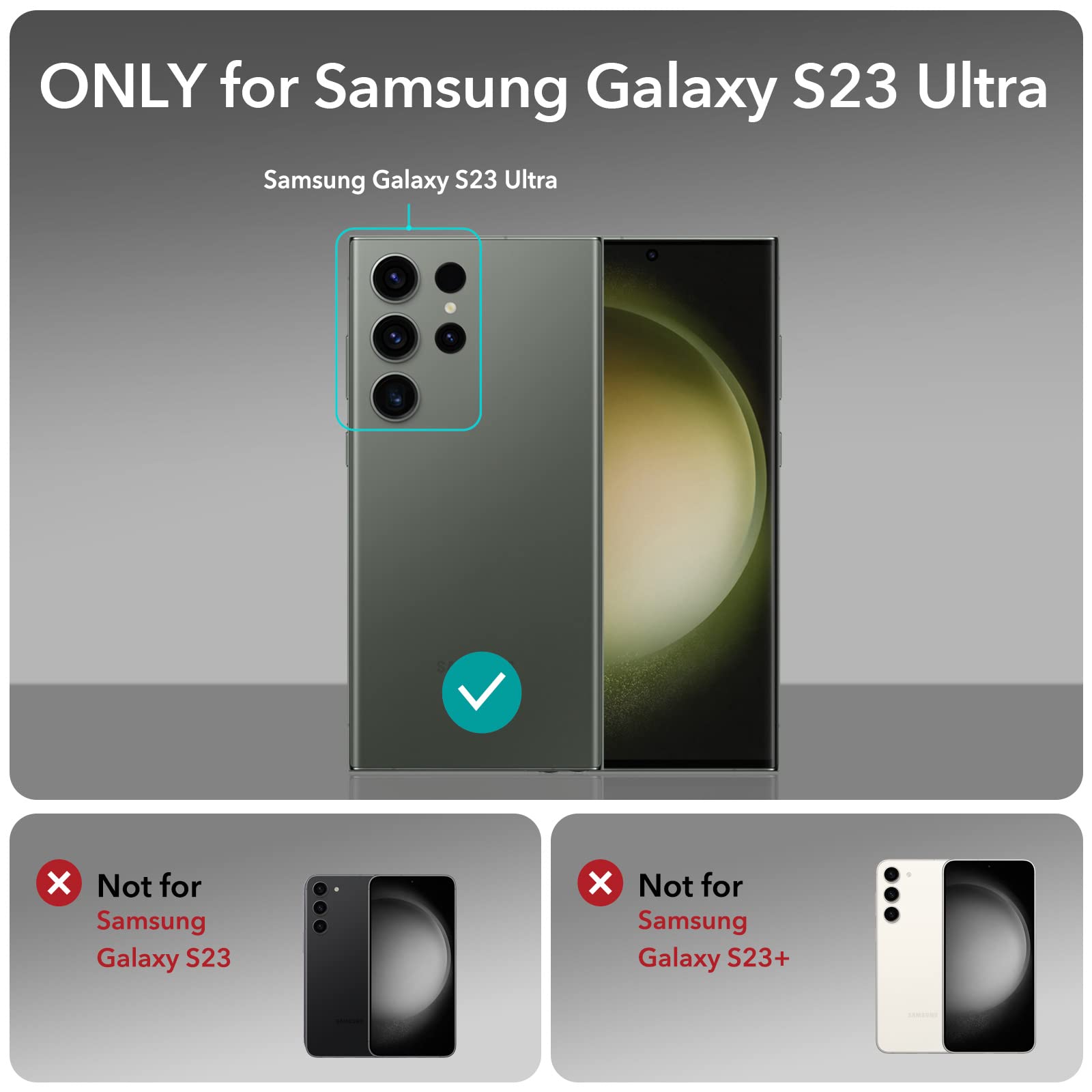 Esr For Samsung Galaxy S23 Ultra Case With Kickstand, 3 Stand Modes, Military Grade Drop Protection, Slim Phone Cover, Boost Kic