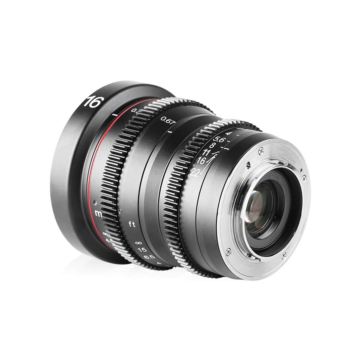 Meike 16Mm T2.2 Manual Focus Wide Angle Fixed Prime Cinema Lens For M43 Micro Four Thirds Mft Mount Cameras And Cinema Camera Bm