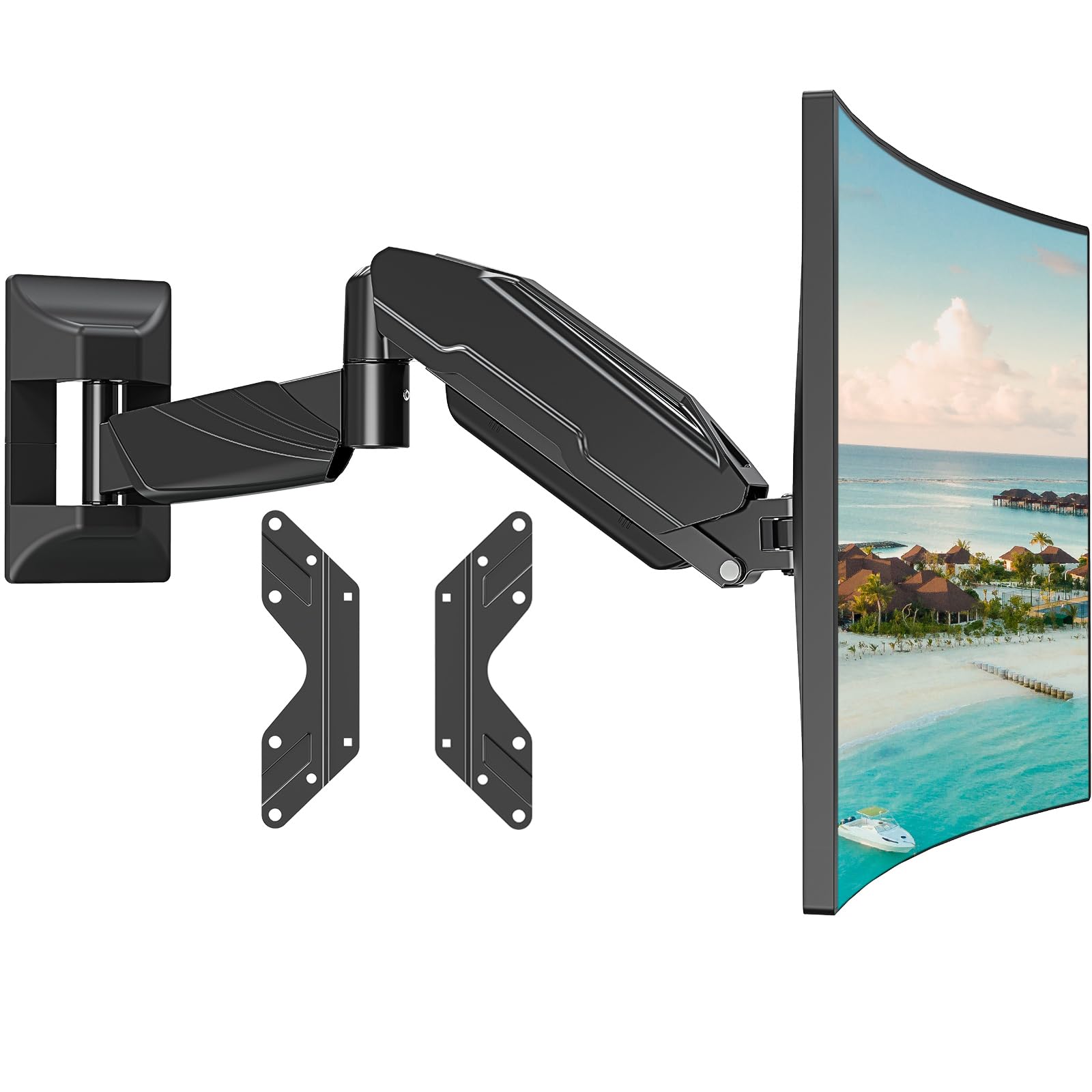 Mount Pro Monitor Wall Mount For Max 32 Inch Computer Screen, Premium Heavy Duty Single Monitor Arm, Full Motion Wall Monitor Mo