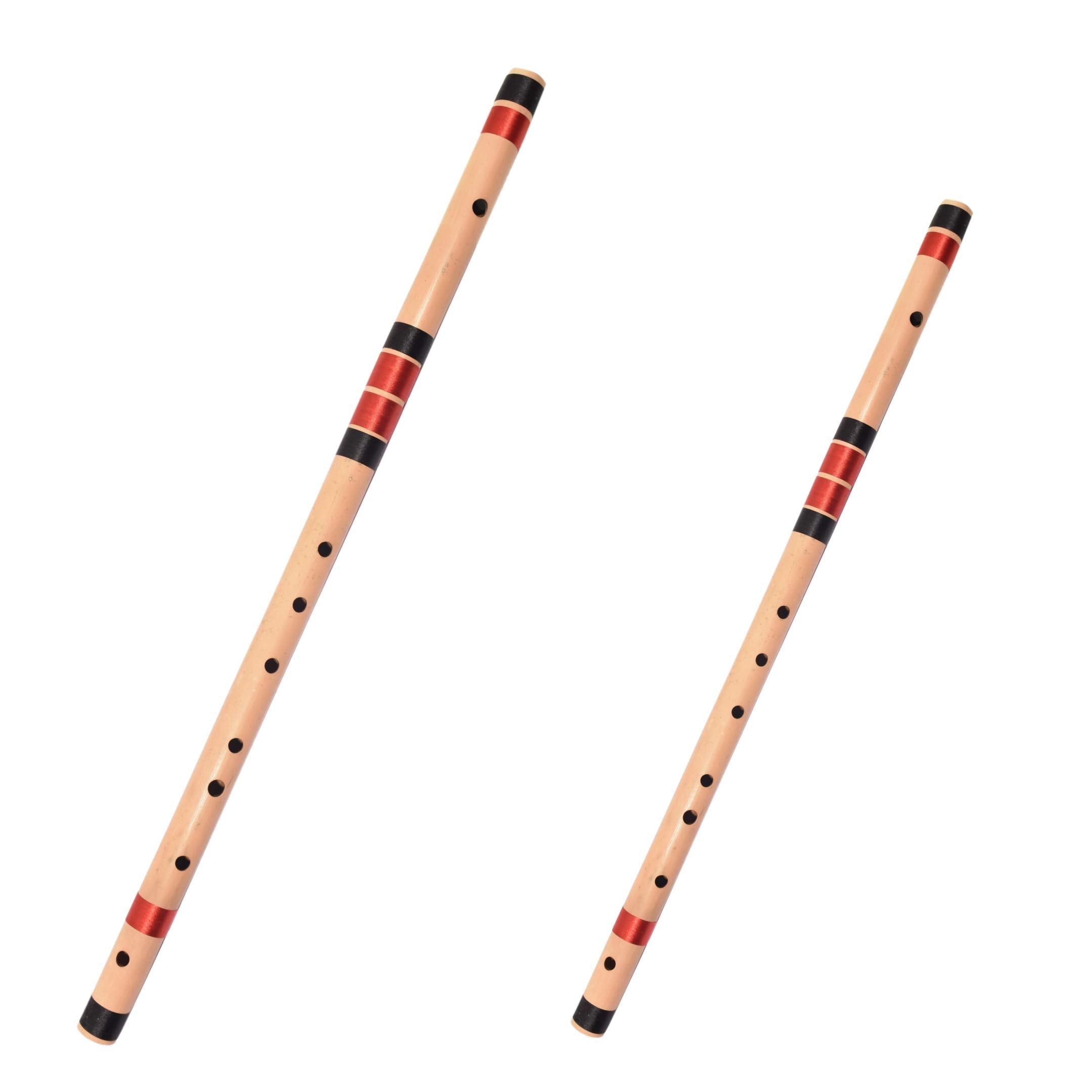 ShivZ Muzic Flutes, Set Of 2 Base, Premium Bansuri, A & G (With Written Manual & Bag)