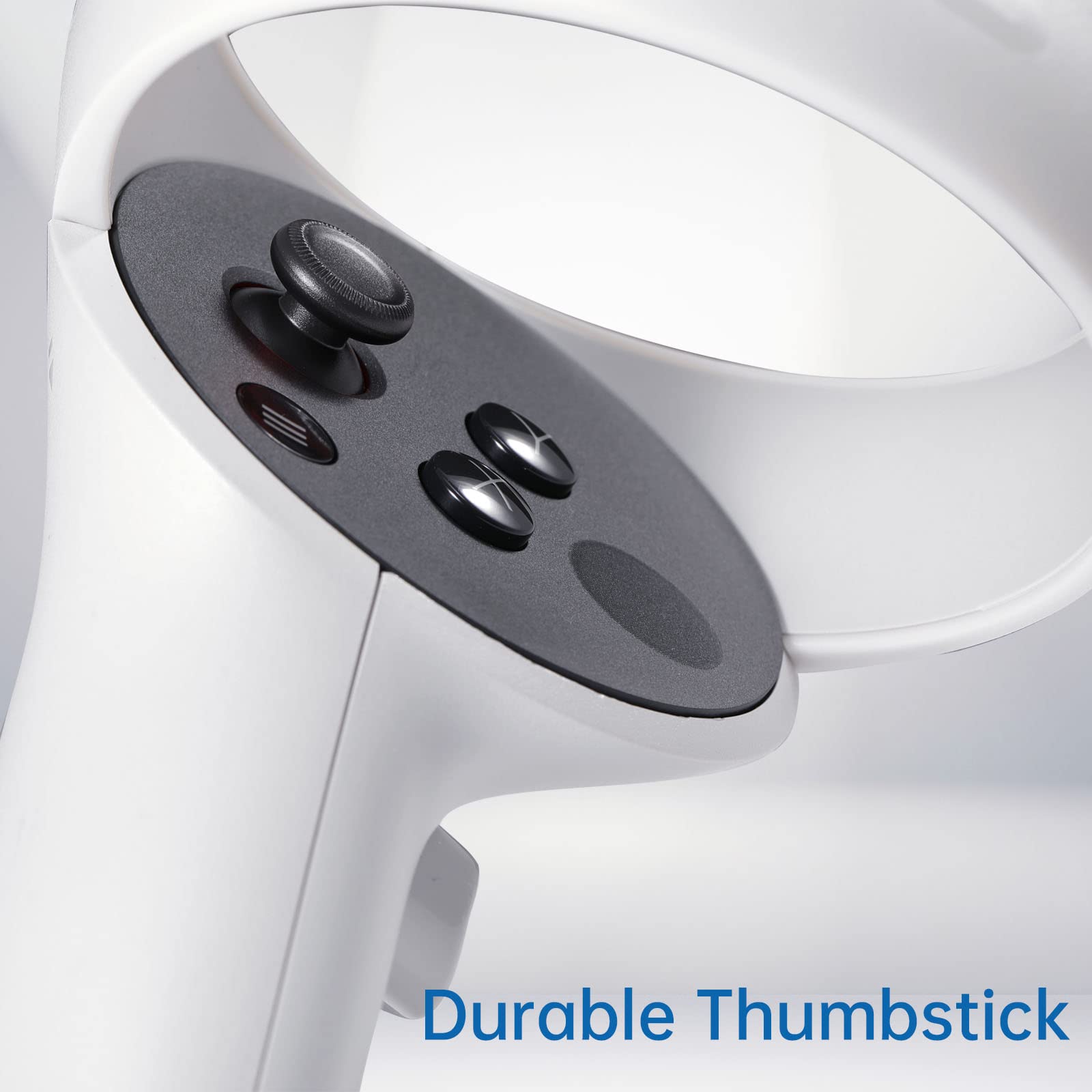 Vrbrother 2Pcs Replacement Rocker Metal Analog Joystick Thumbstick Mushroom Caps Repair For Meta Oculus Quest 2 (Black)