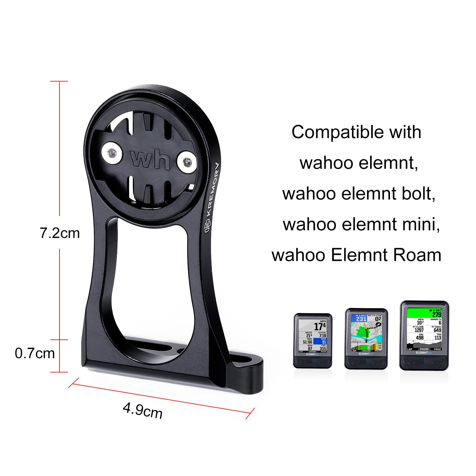 Kremorv Bike Mount Bicycle Out Front Combo Mount For Wahoo Elemnt