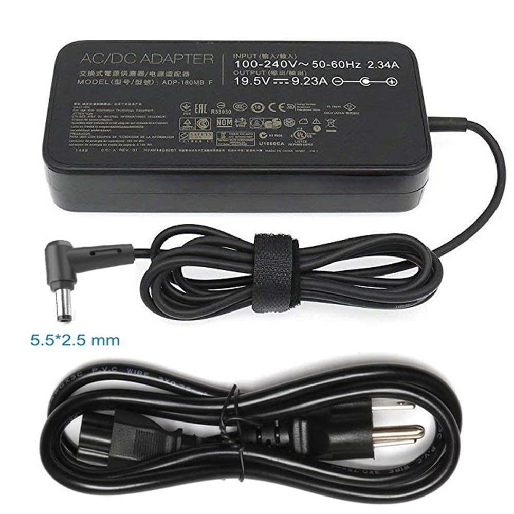 180W Laptop Charger For Asus Fx502Vm Fx502Vd Fx502 Fx503Vm Fx503Vd Fx503V Fx503 Fx504 Fx504G Fx705 Fx705Gd Fx705Ge Fx706 Fx706Li