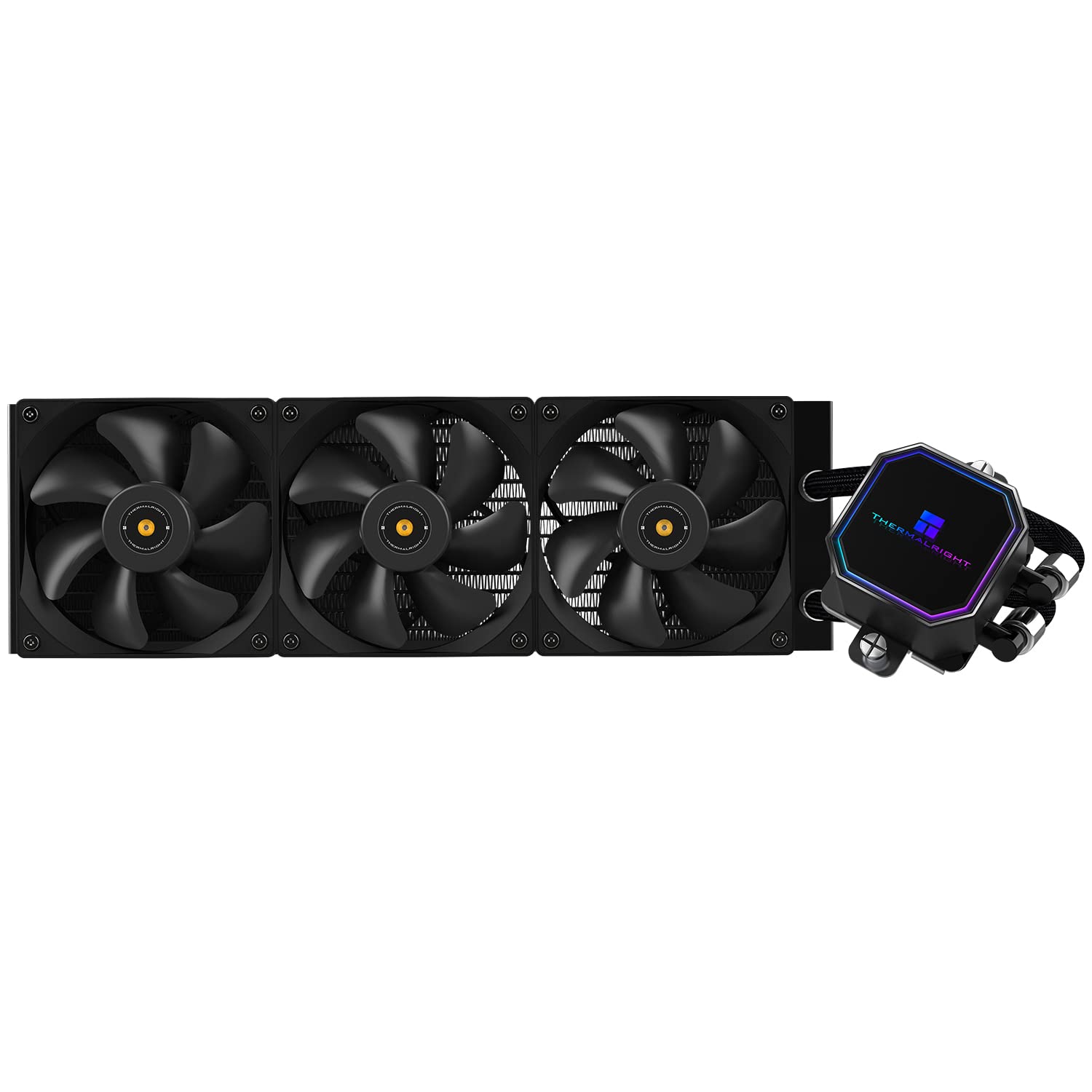 Thermalright Frozen Prism 360 Black Aio Water Cooler,Liquid Cpu Cooler, 3  120Mm Pwm Fans Water Cooling System,1850Rpm High Spee