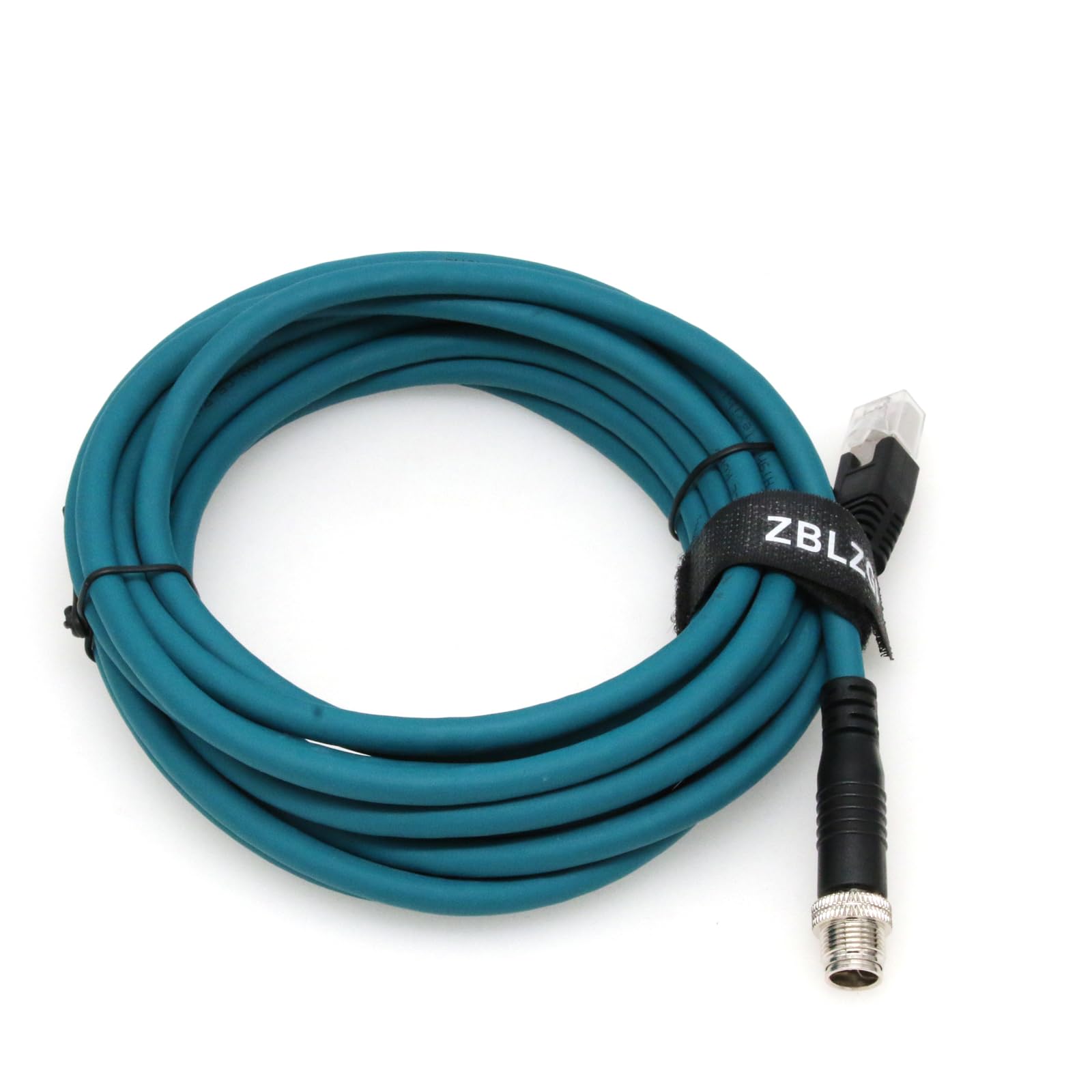 Zblzgp M12 Gigabit High Flex Cat7E Industrial Ethernet Cable 8 Pin X Code Male To Rj45 Networking Shielded Quick Connect For Ind