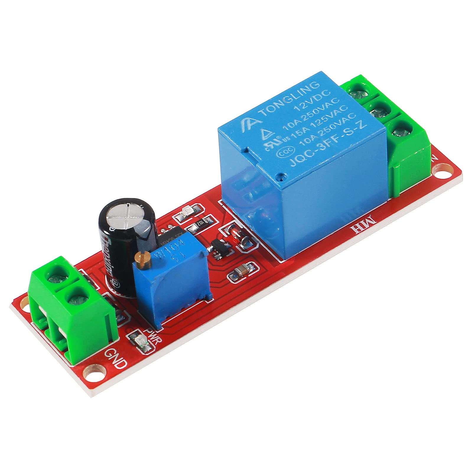 Dorhea 10Pcs Dc 12V Ne555 Delay Timer Relay Switch Module Adjustable 0 10 Seconds Constant Current Regulator Timer Delay Convert