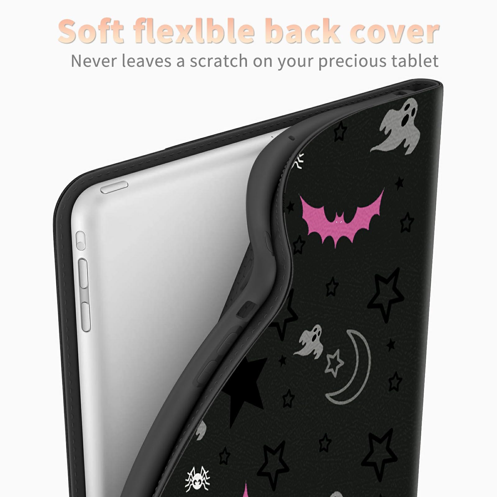 Gothic Skull Moon Stars Bat Case For All New Kindle Fire Hd 8 And Fire Hd 8 Plus Tablet (12Th/10Th Generation, 2022/2020 Release