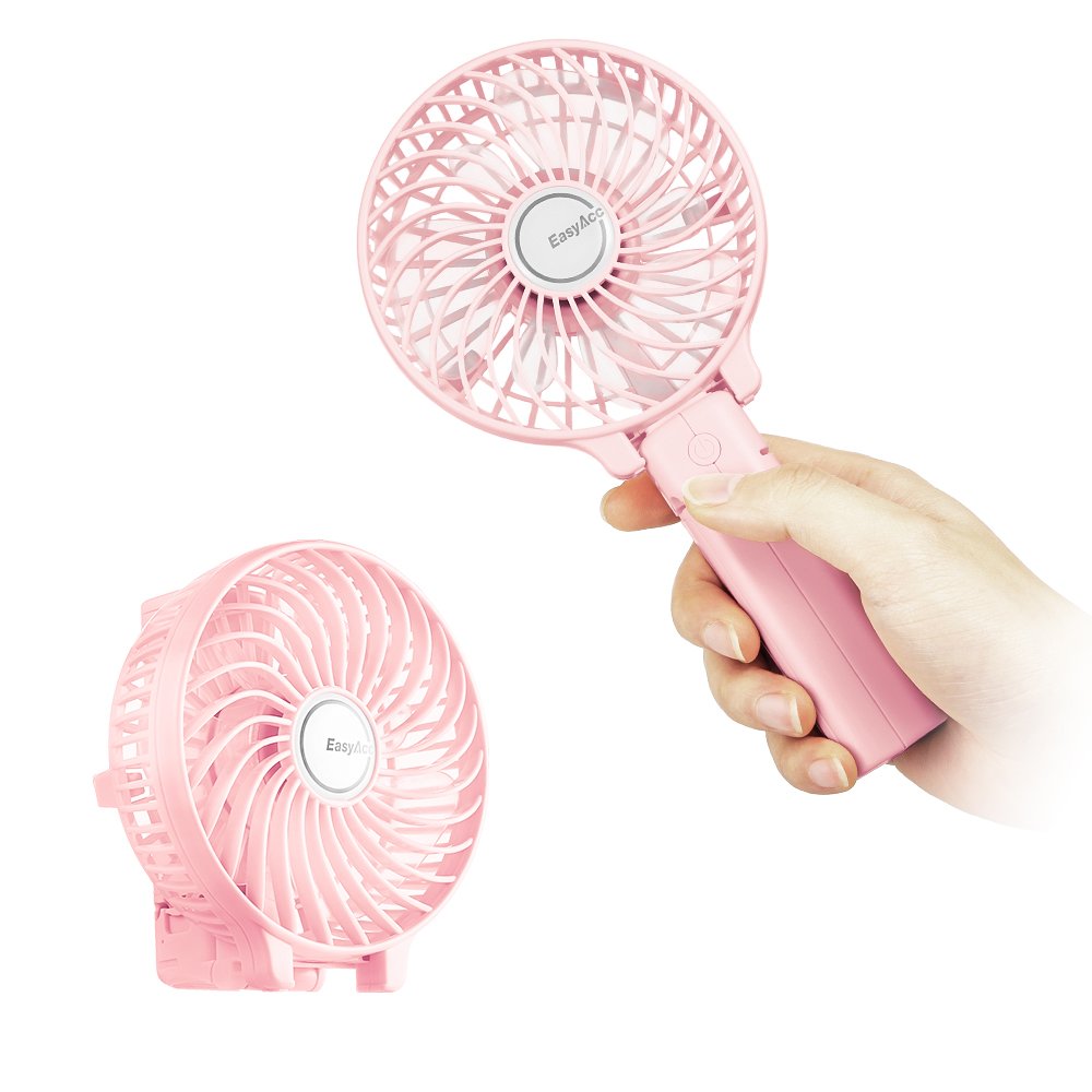 Easyacc Mini Handheld Fan, Usb Desk Fan Small Personal Portable Stroller Table Fan With Rechargeable Battery Operated Cooling Fo