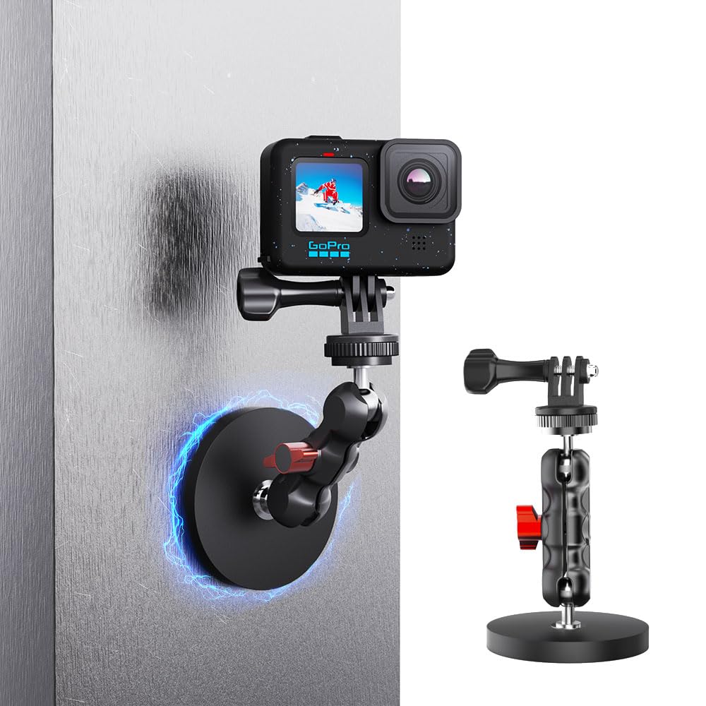 Skezn Magnetic Camera Mount With 2 Ball Joints, Compatible With Gopro Hero 13/12/11/10/9/8 Black, Dji Osmo Action 4/3, Campark, Akaso And More
