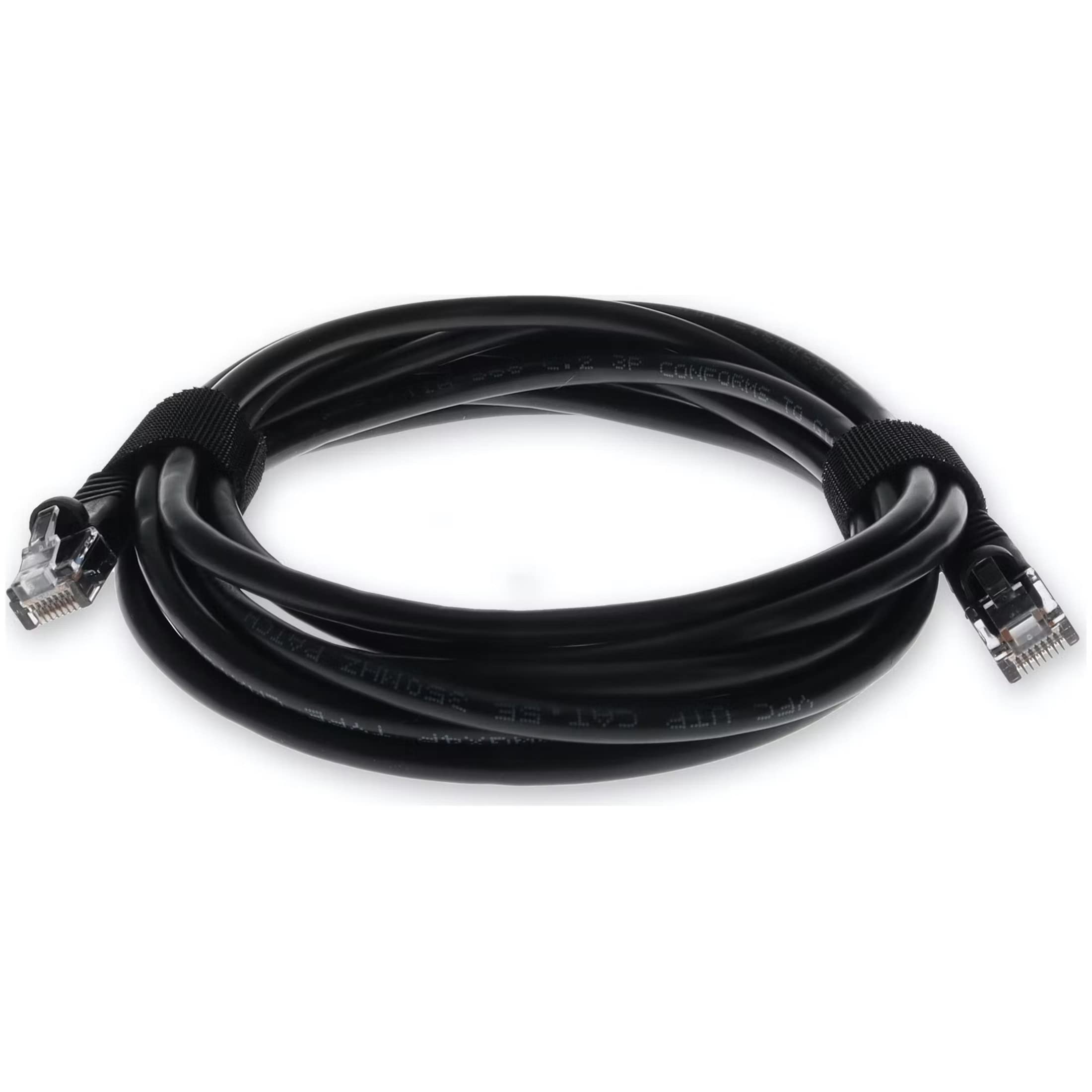 6Ft Black Cat 5E Pvc Ethernet Cable Snagless Bubble Boot Rj-45 M/M