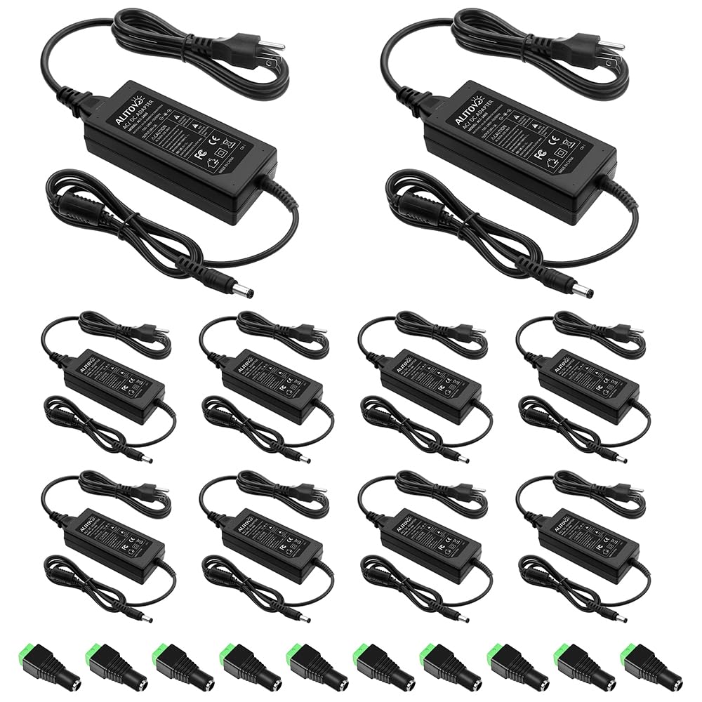 LITOVE 24V 3A Power Supply 72W 24 Volt Transformer 3Amp 2.5A 2A, 10Pack