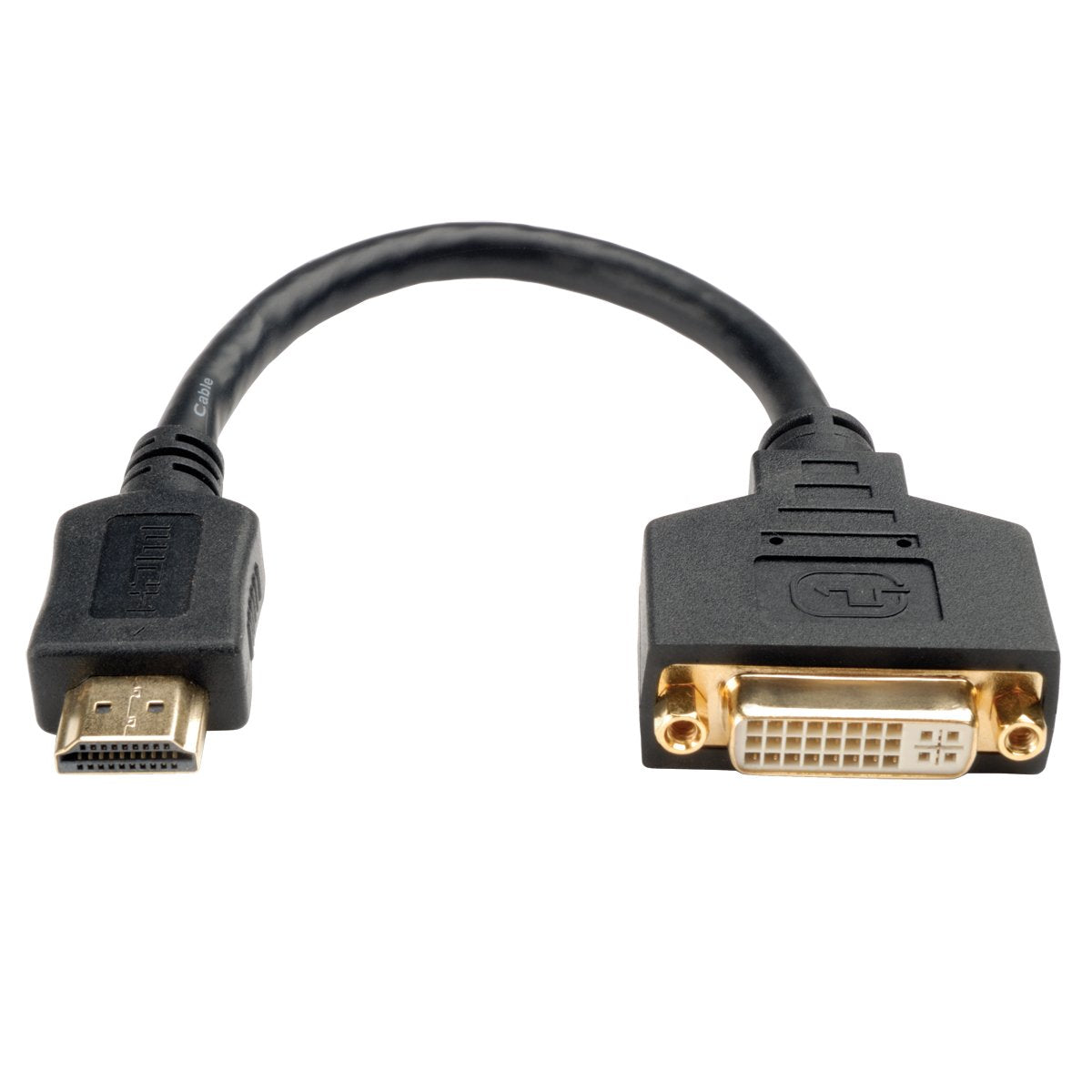 Tripp Lite 8inch HDMIM to DVID Cable Adapter (M/F), 8in. (P13208N) 8 HDDVI Black