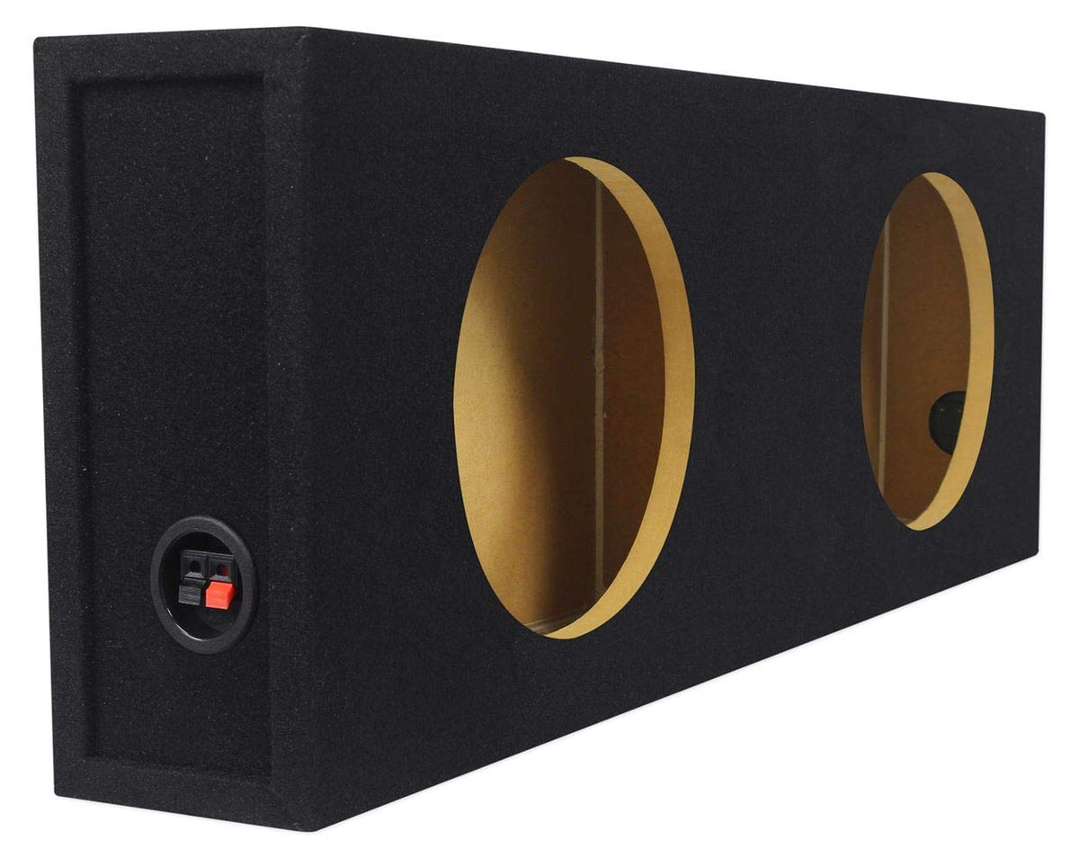 Rockville RDSM10 Dual 10' Shallow Mount 0.56 Cu Ft Car Sub Enclosure Box