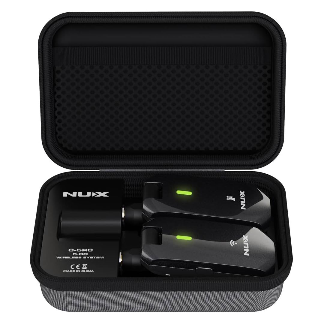 Nux C 5Rc 5.8Ghz Wireless Guitar System For Active Or Passive Pickup Guitar, Charging Case Included, Uhf Guitar Wireless Transmi