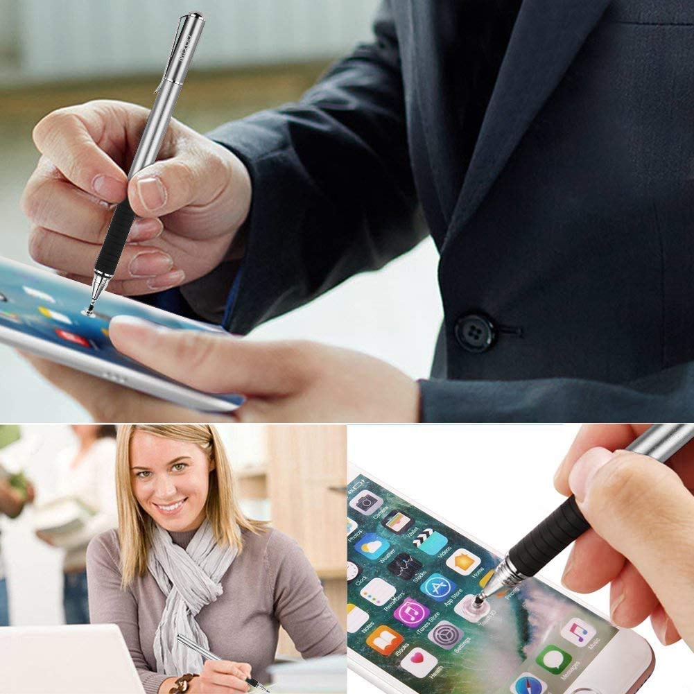 Mixoo Smart Pen,Disc & Fiber Tip 2 In1 Series,Capacitive Stylus Tip,High Sensitivity & Precision,Stylus Pens For Touch Screens (
