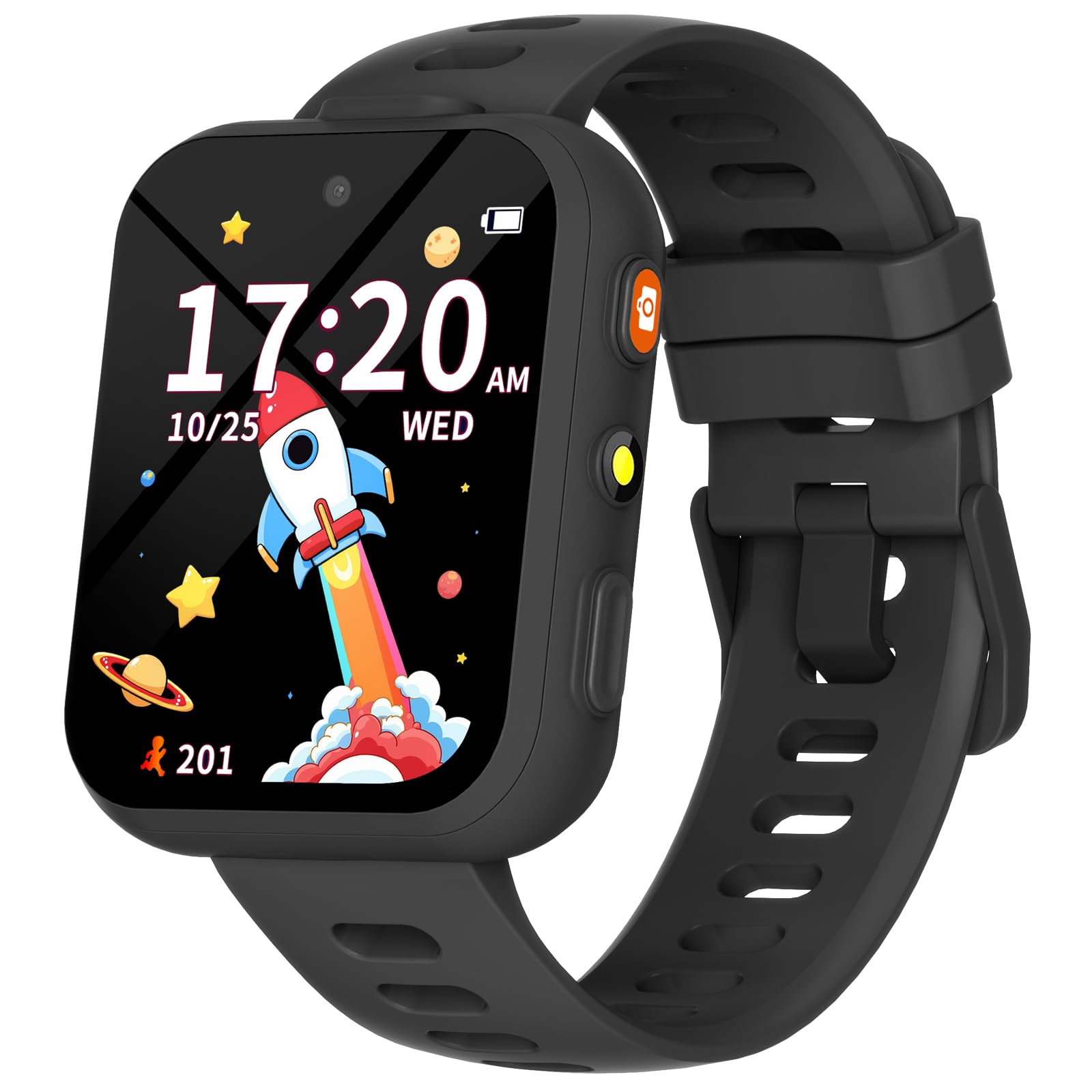 Biggerfive Smart Watch For Kids With Dual Cameras, 30 Puzzle Games, Video & Music Player, Audiobooks, Flashlight, Pedometer, Cal