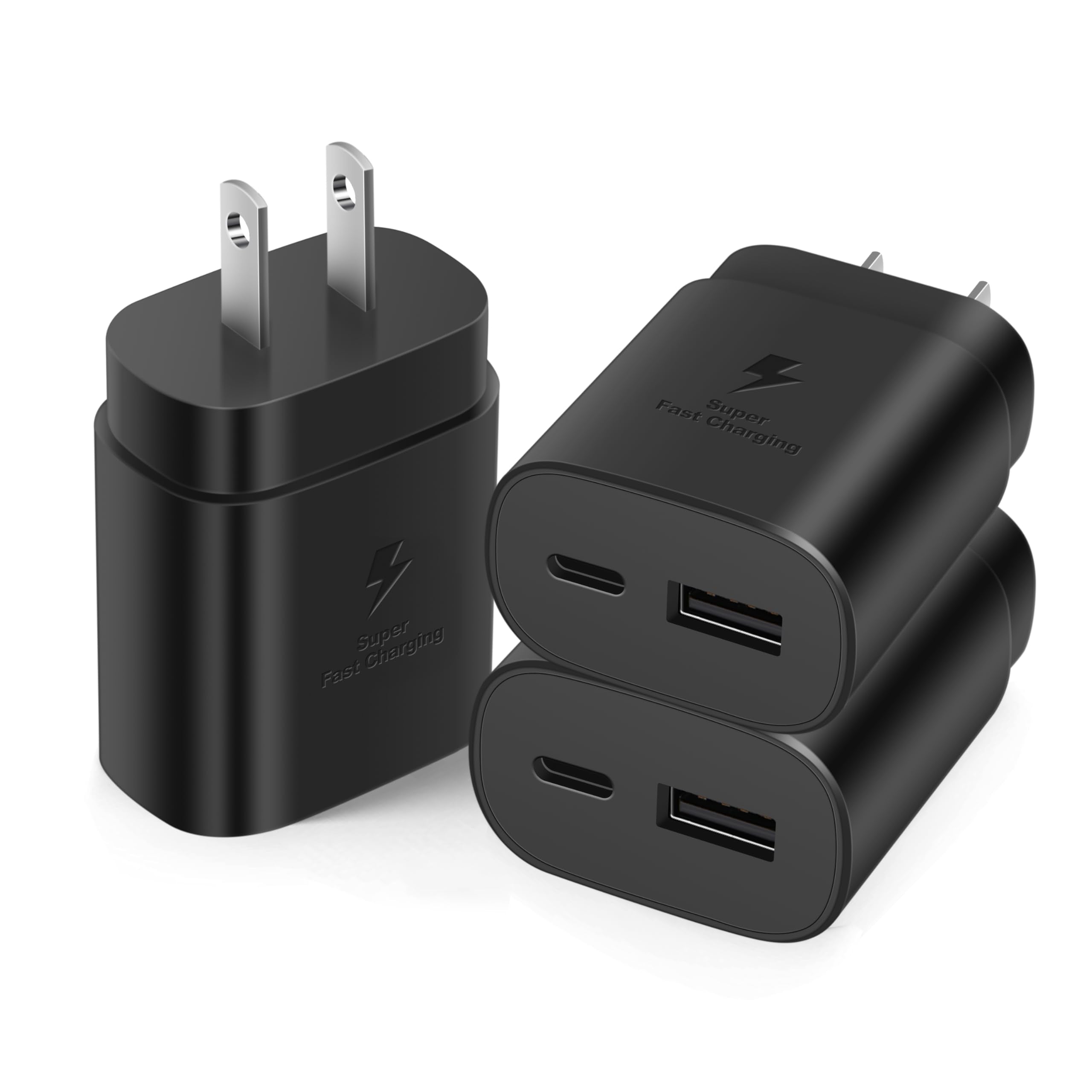 Super Fast Charger Type C, 25W USB C Wall Charger, Dual Port Fast Charging Block for Samsung Galaxy S25/ S24/S23/S22/S22 Ultra/S