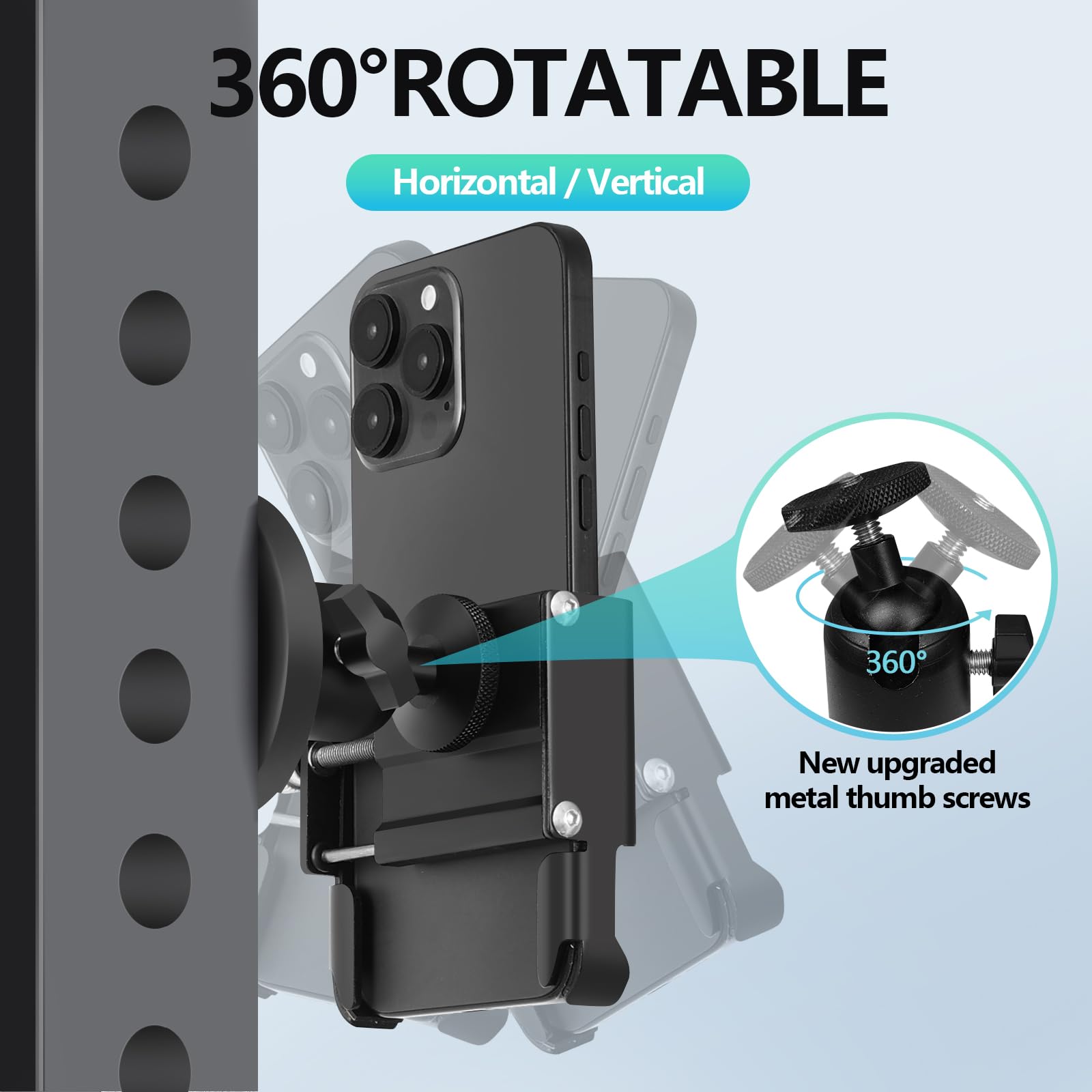 Vinkqiado Gym Magnetic Phone Holder, All Metal Magnet Base Phone Mount For Gym Equipment, Tractor, Refrigerator, Forklift, Or An